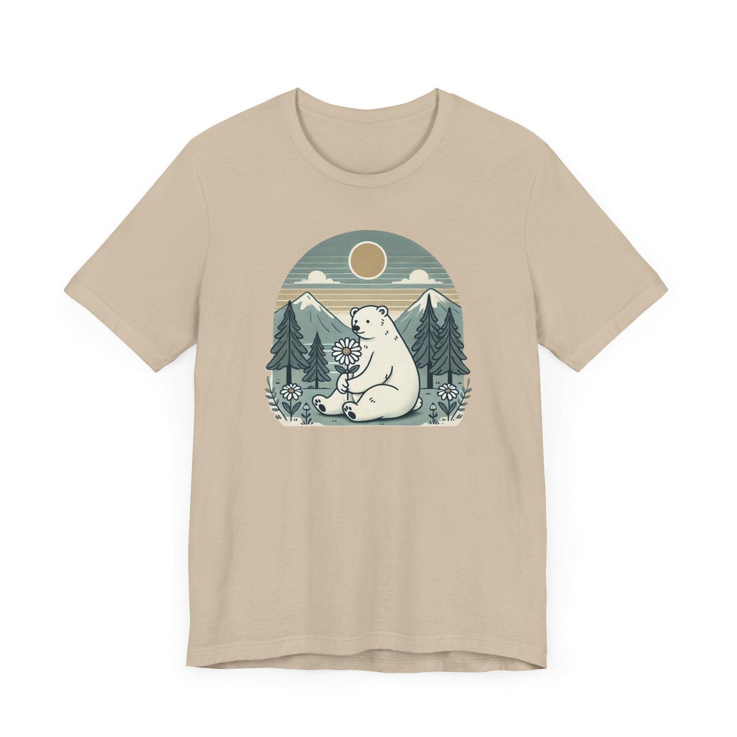 Nature Lover Tee - Polar Bear & Floral Design