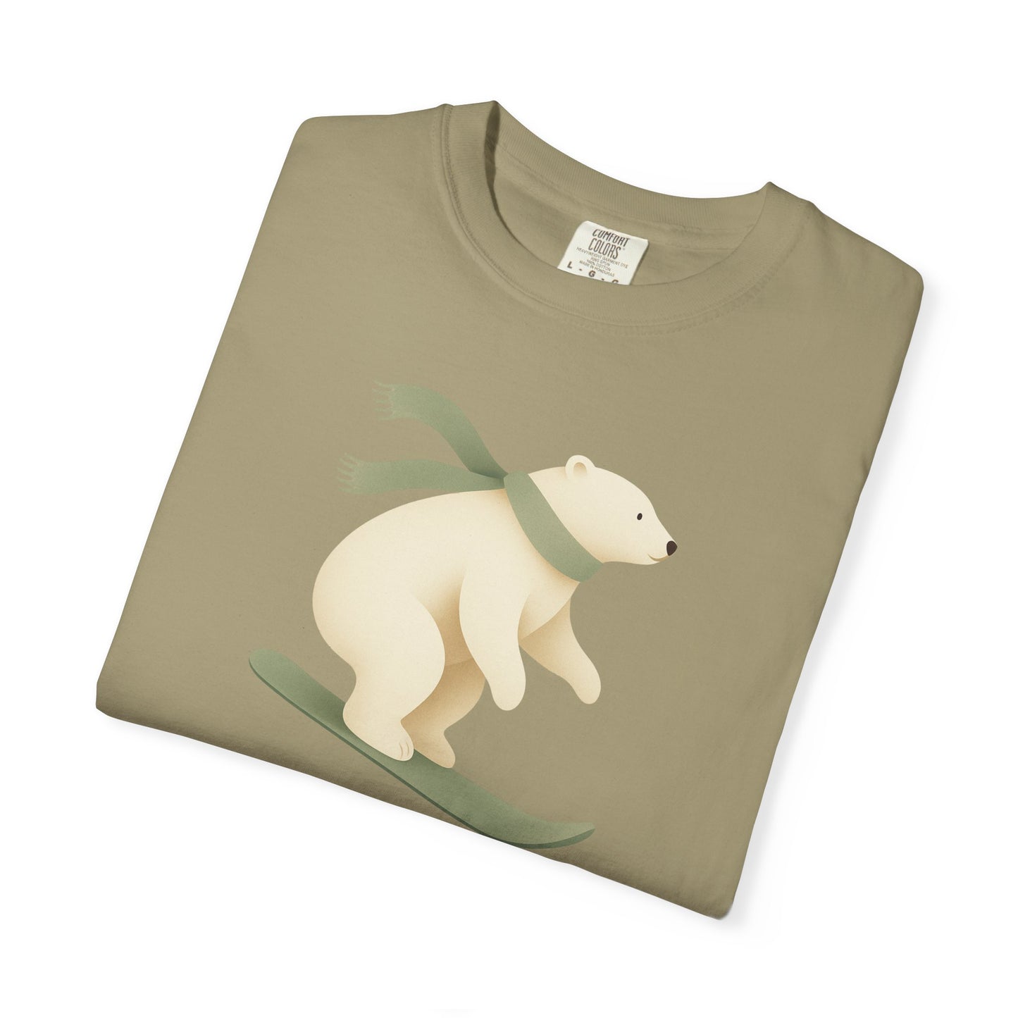 Comfort Colors Polar Bear Snowboard Tee