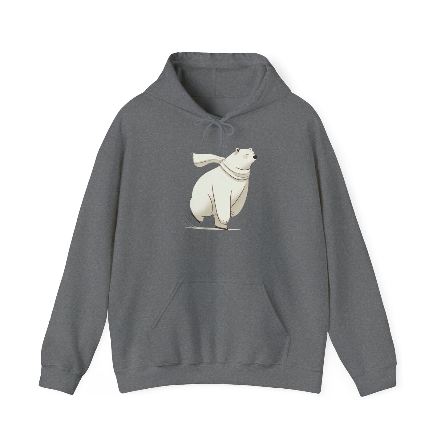 Skating Polar Bear Winter Hoodie
