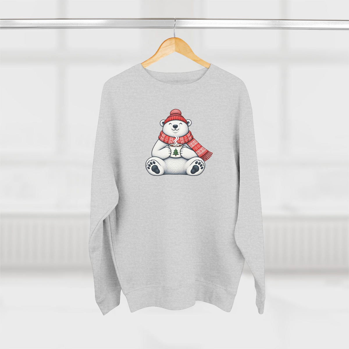 Cozy Cocoa Polar Bear Christmas Crewneck Sweatshirt