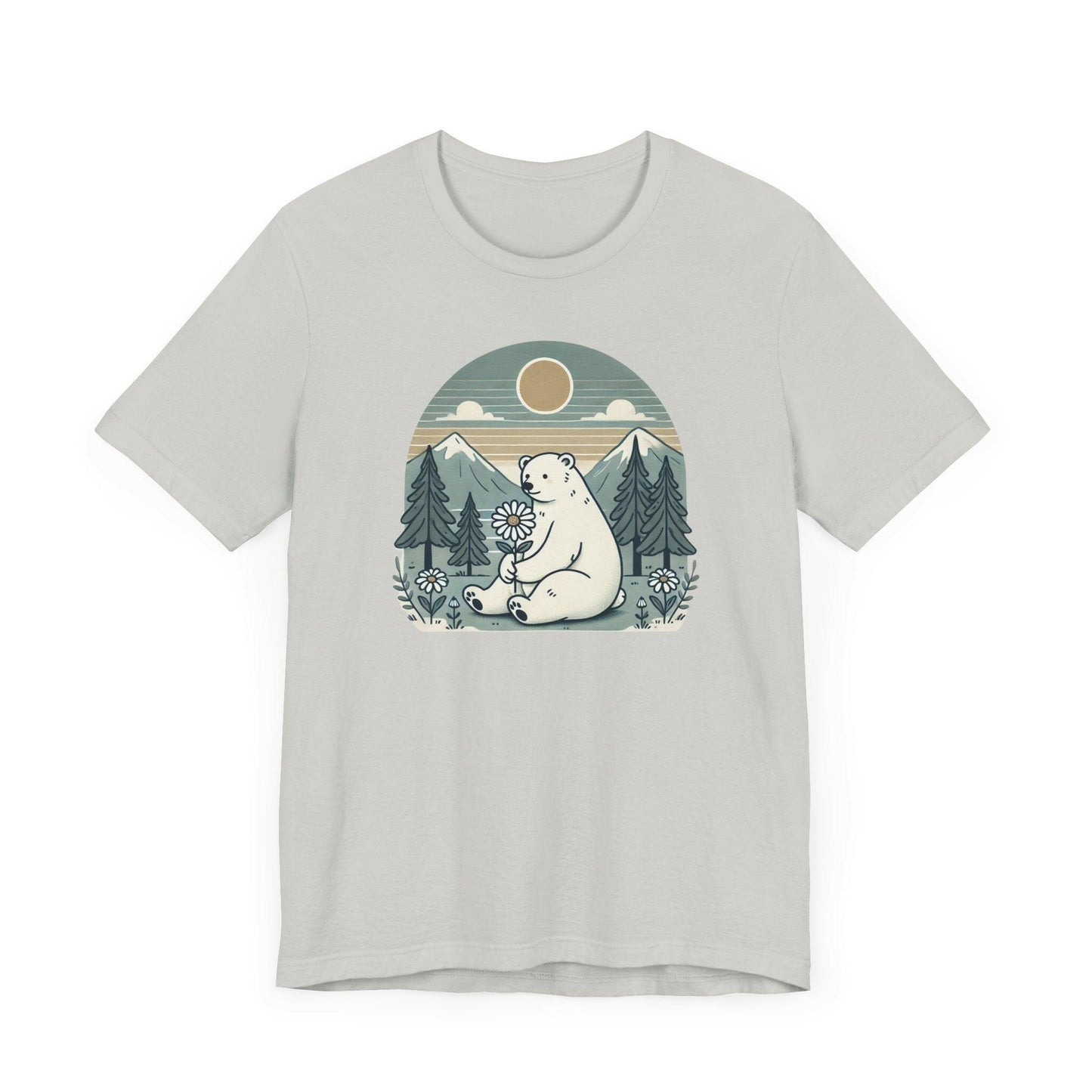 Nature Lover Tee - Polar Bear & Floral Design