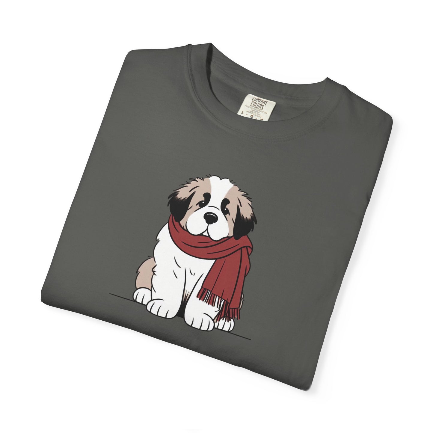 Winter Saint Bernard Comfort Colors Tee
