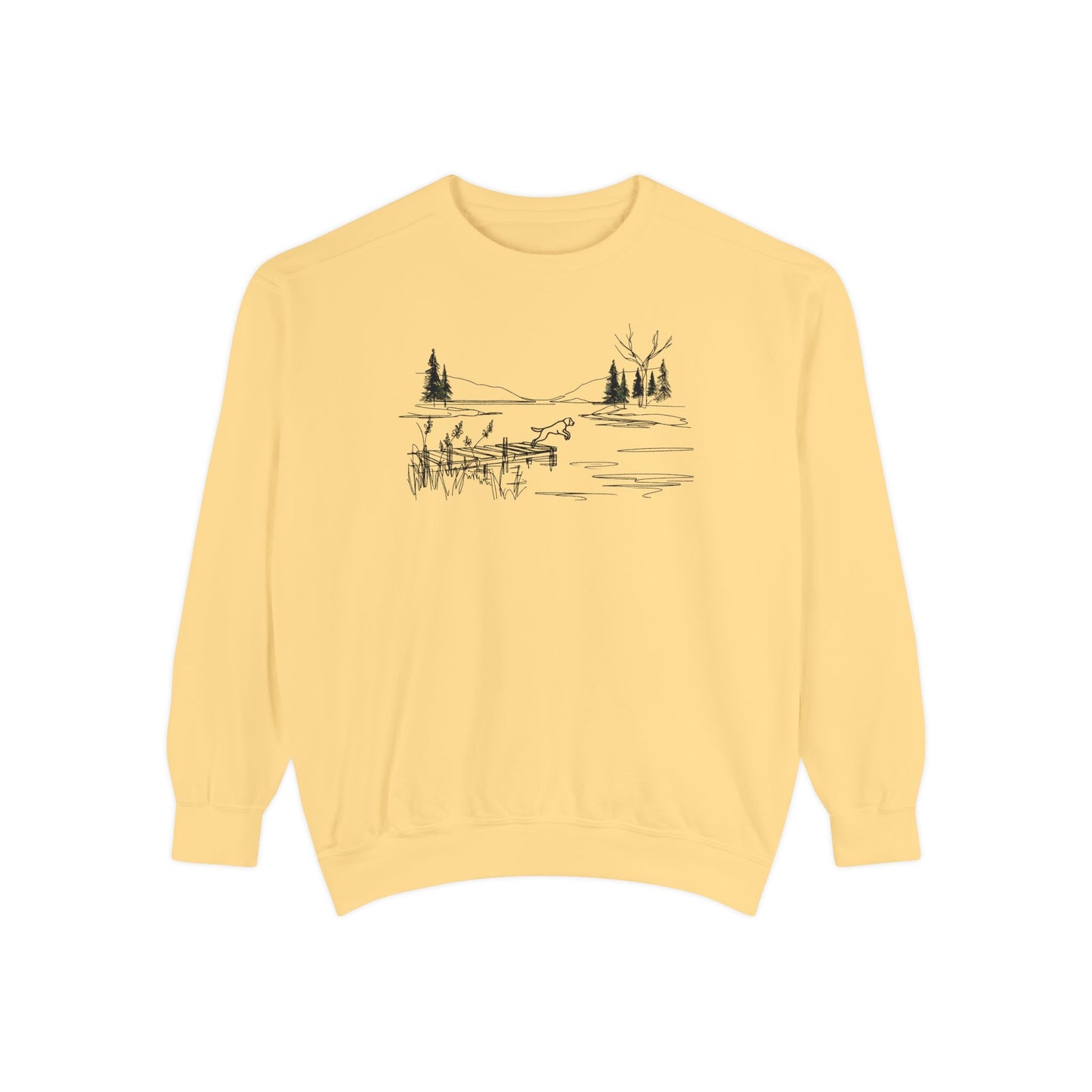 Minimalist Lake Dog Sweatshirt