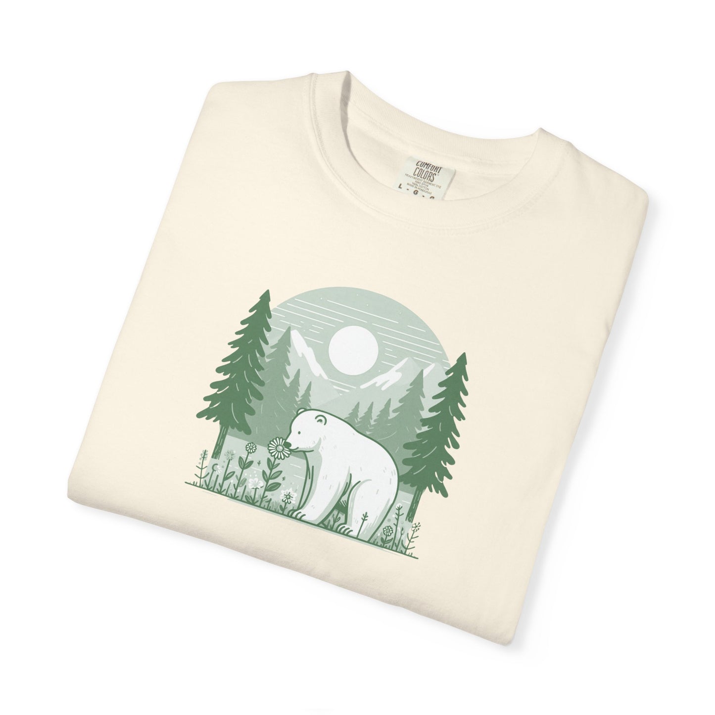 Polar Bear Forest Bloom Comfort Colors Tee