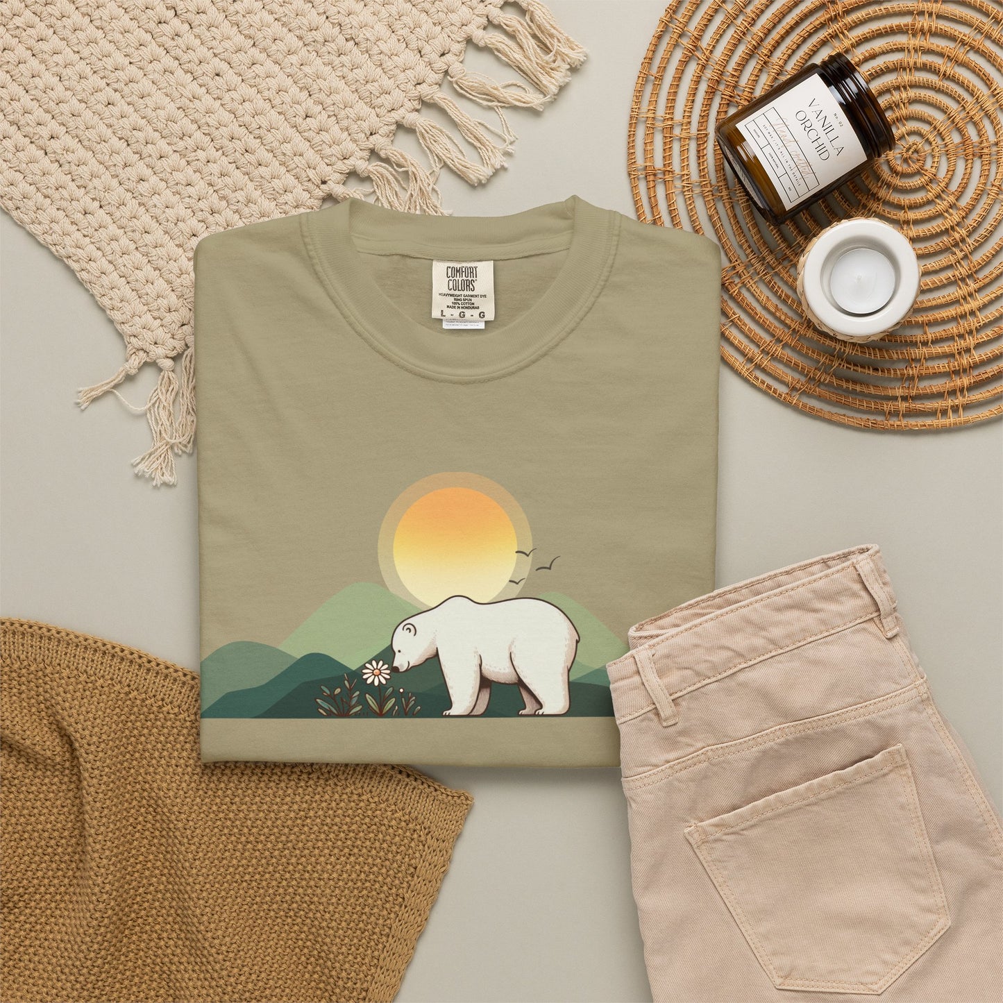 Polar Bear Sunrise T-Shirt — Wildflower Mountain Graphic