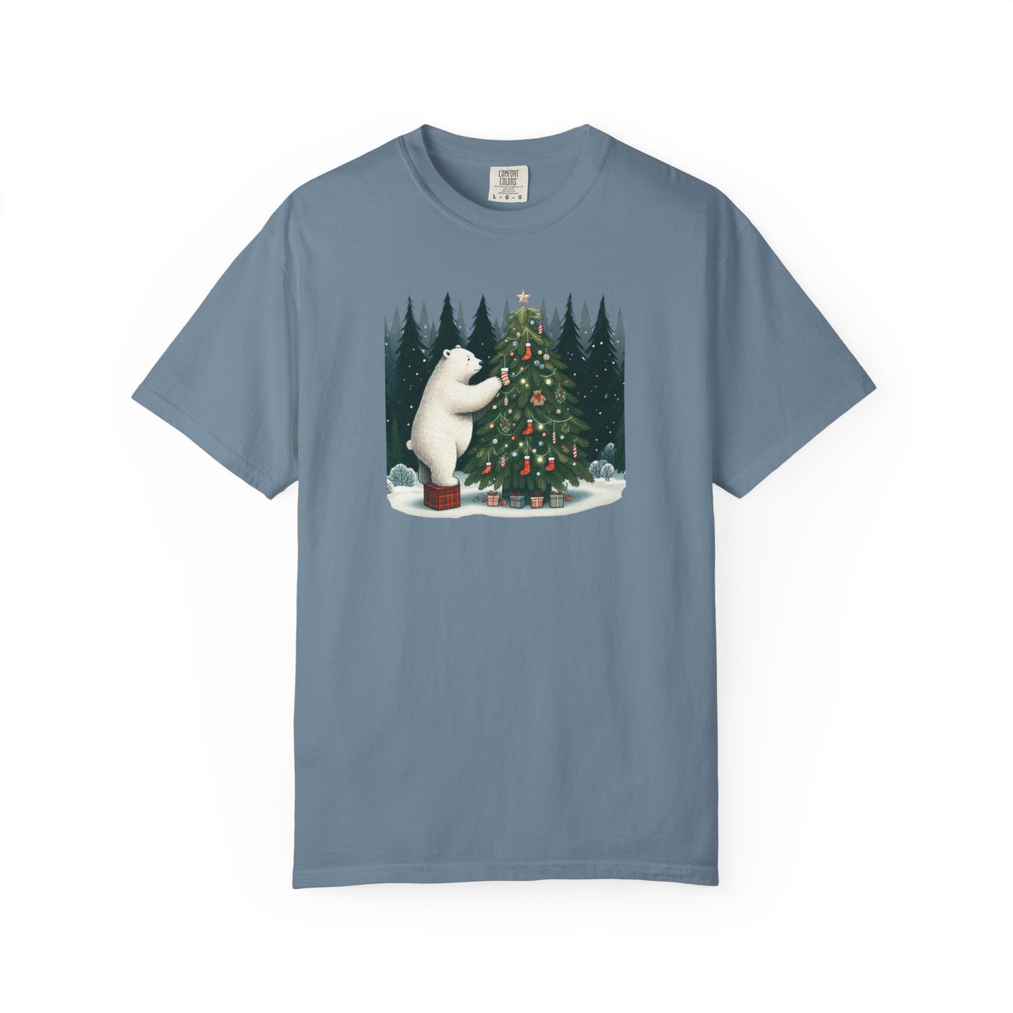 Polar Bear Christmas Heavyweight Tee | Holiday Den