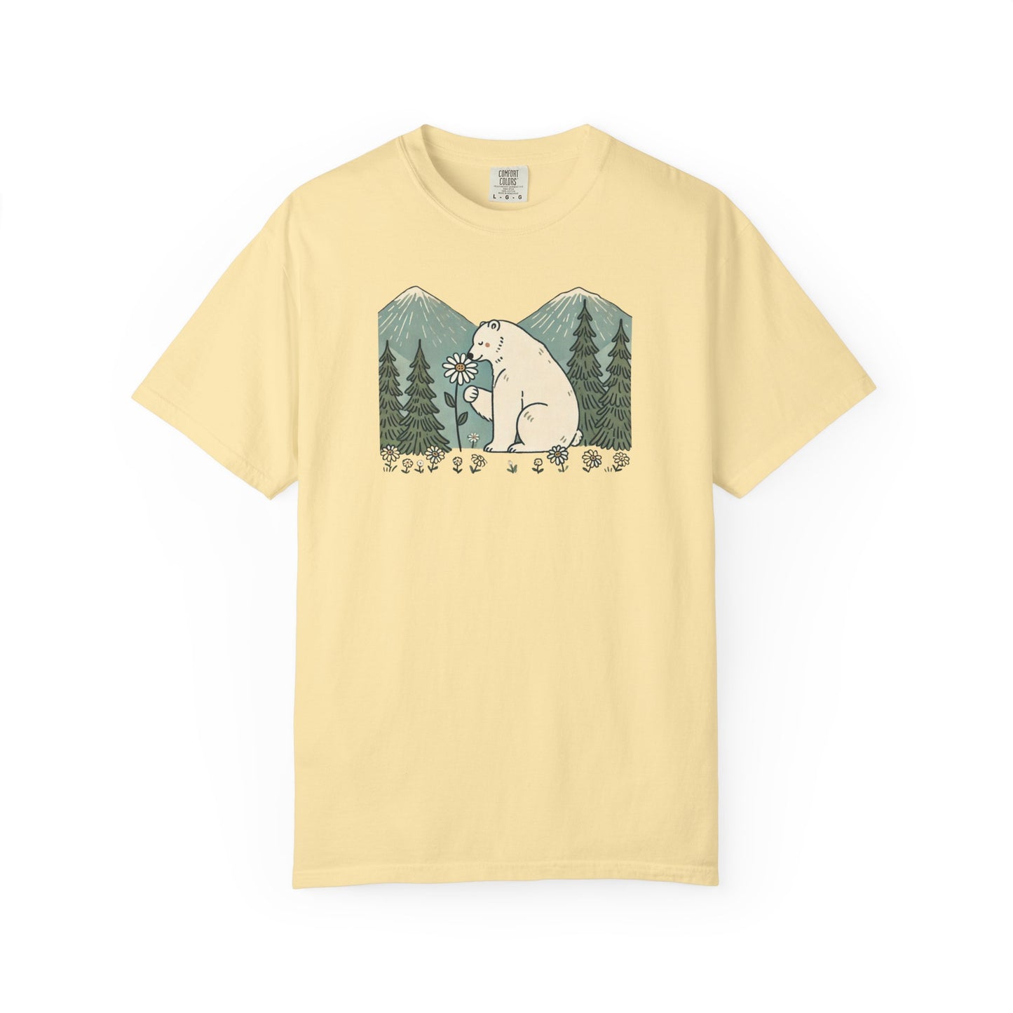 Wildflower Polar Bear Comfort Colors Tee