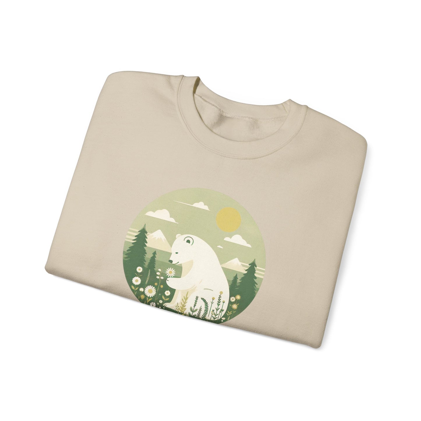 Polar Bear Meadow Circle Sweatshirt | Polar Den