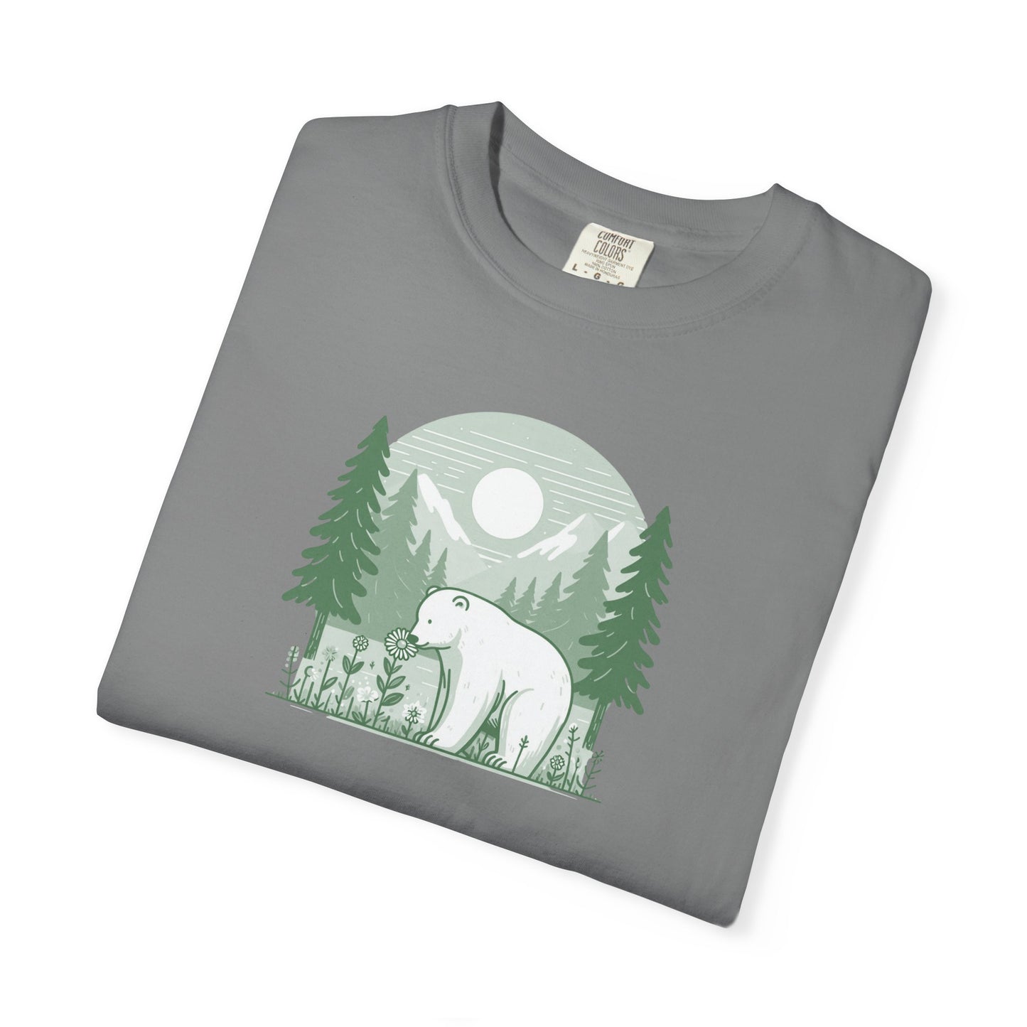Polar Bear Forest Bloom Comfort Colors Tee