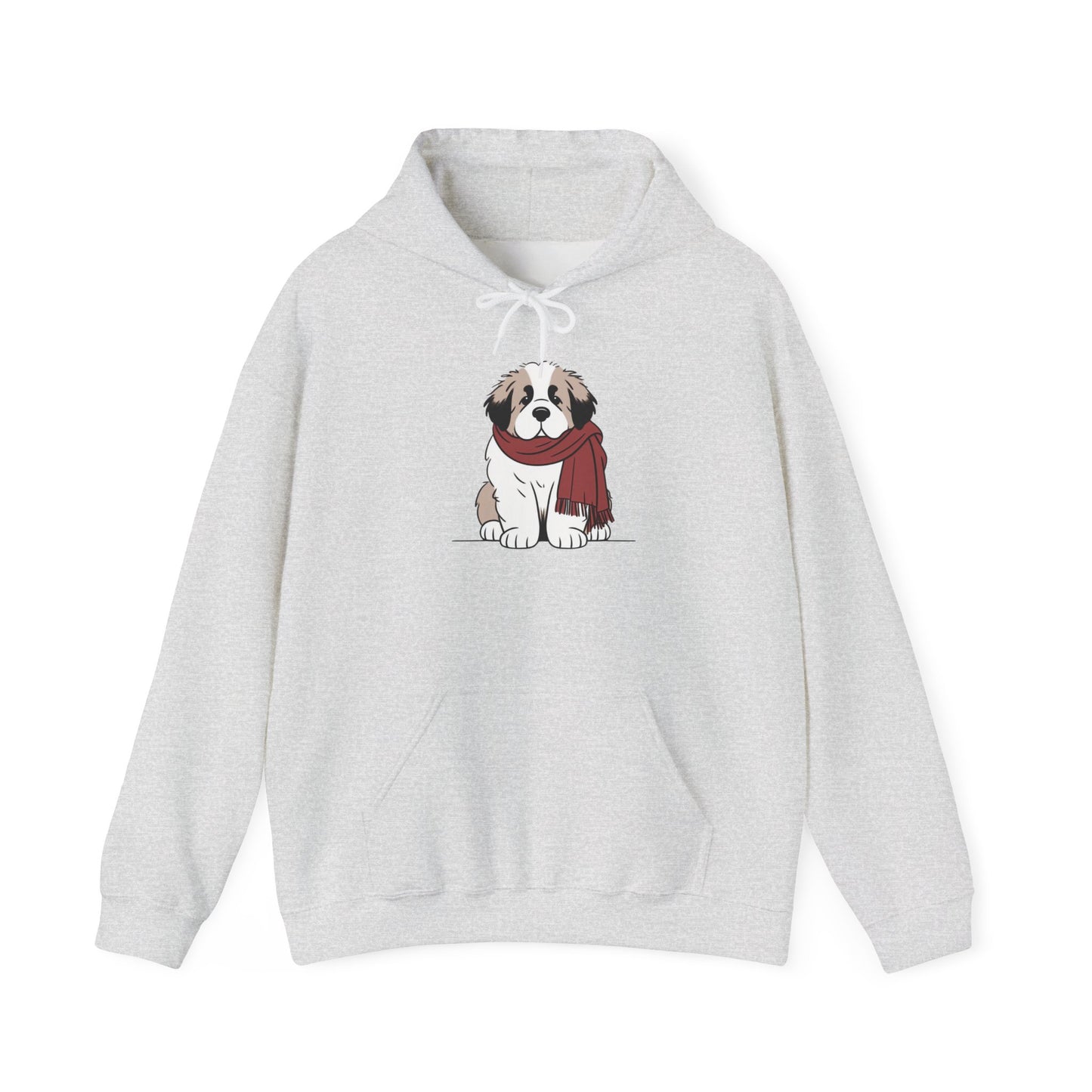 Saint Bernard Puppy Scarf  Premium Hoodie | Cozy Den Edition