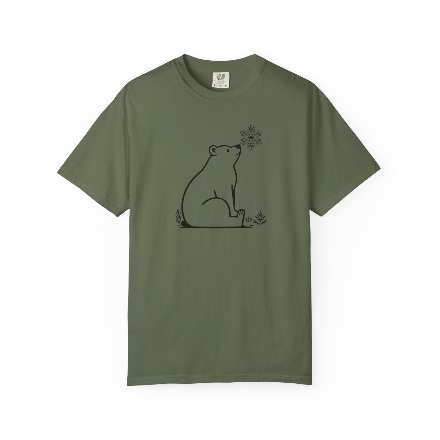 Comfort Colors Polar Bear Snowflake Tee