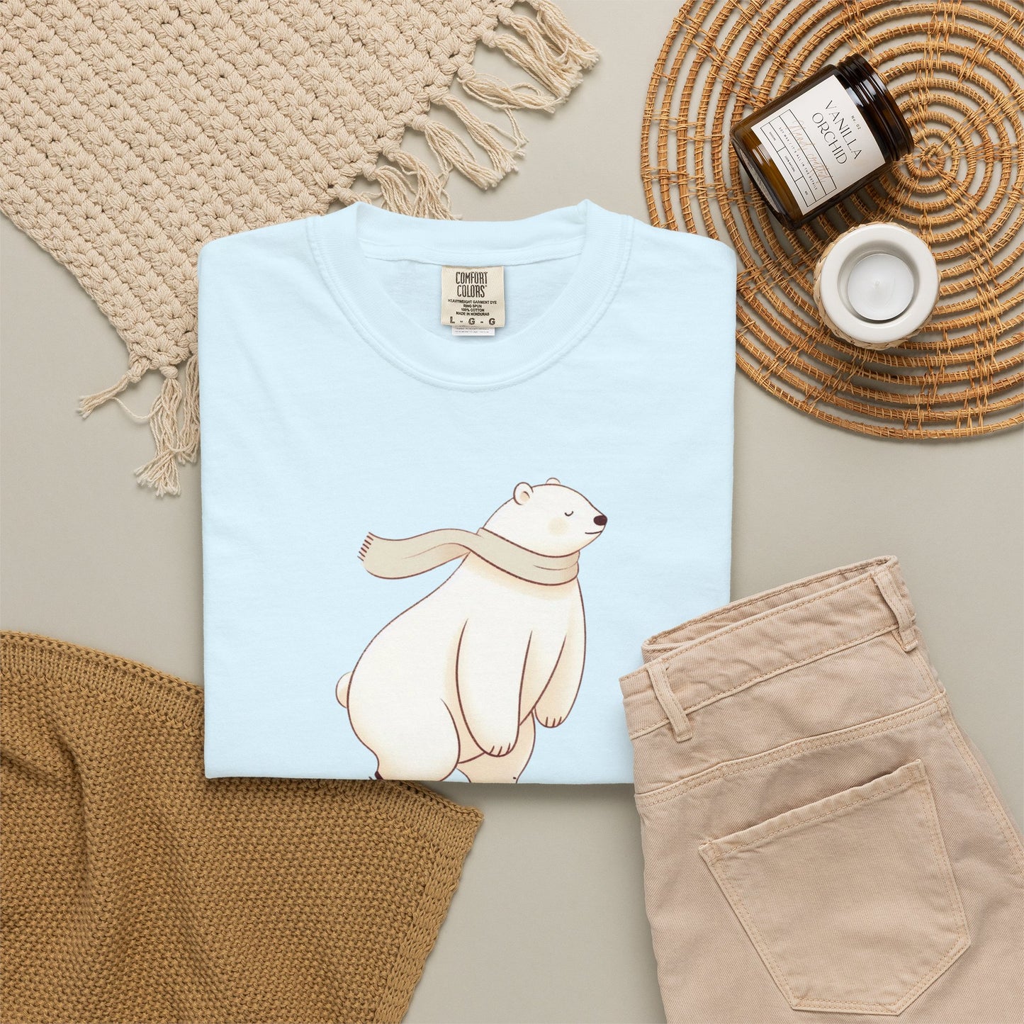 Polar Bear Skating Comfort Colors Tee