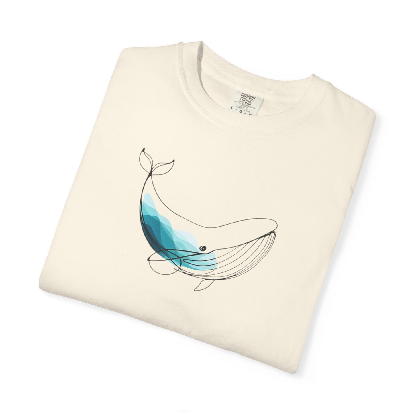 Minimalist Whale Comfort Colors Tee