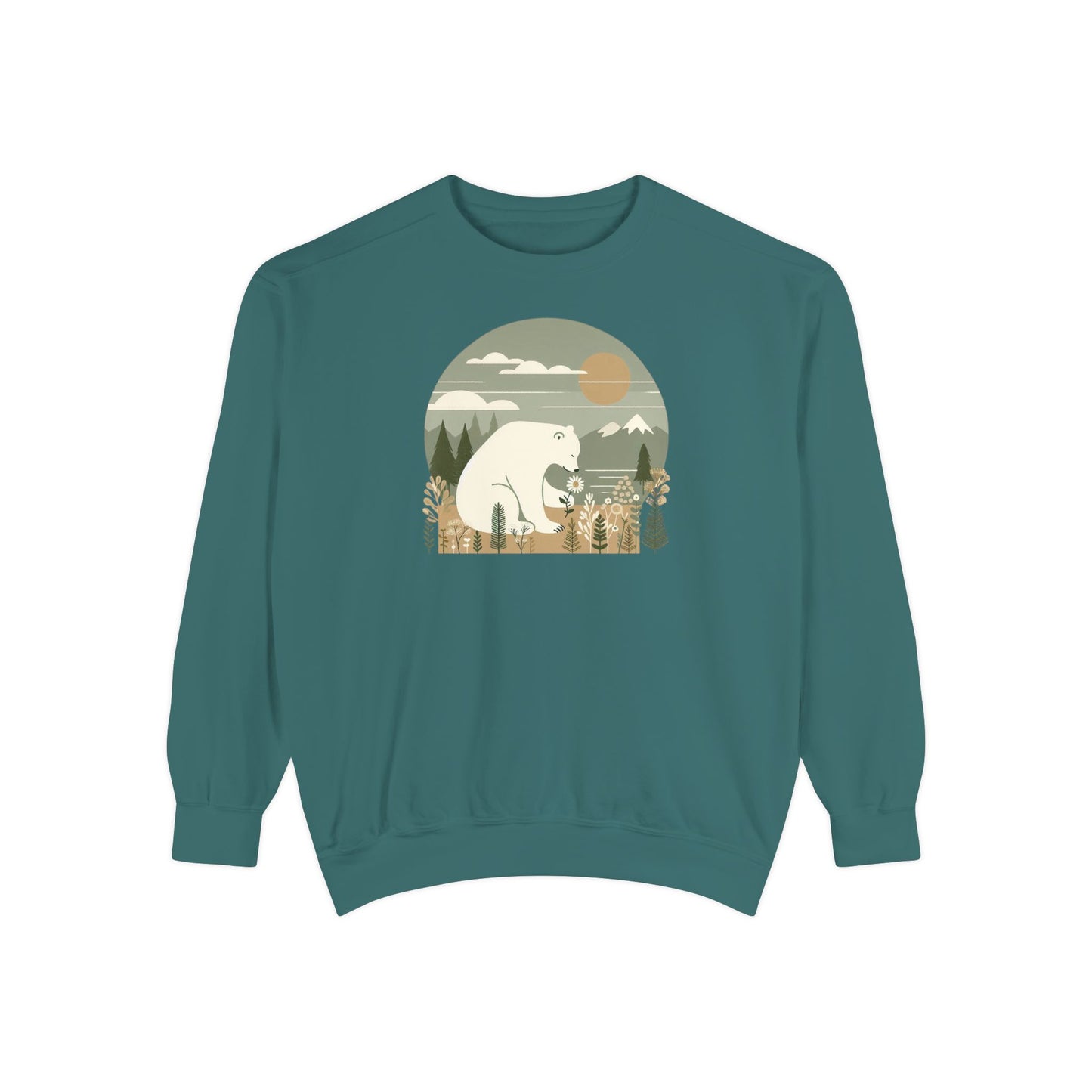 Polar Bear Wildflower Meadow Sweatshirt