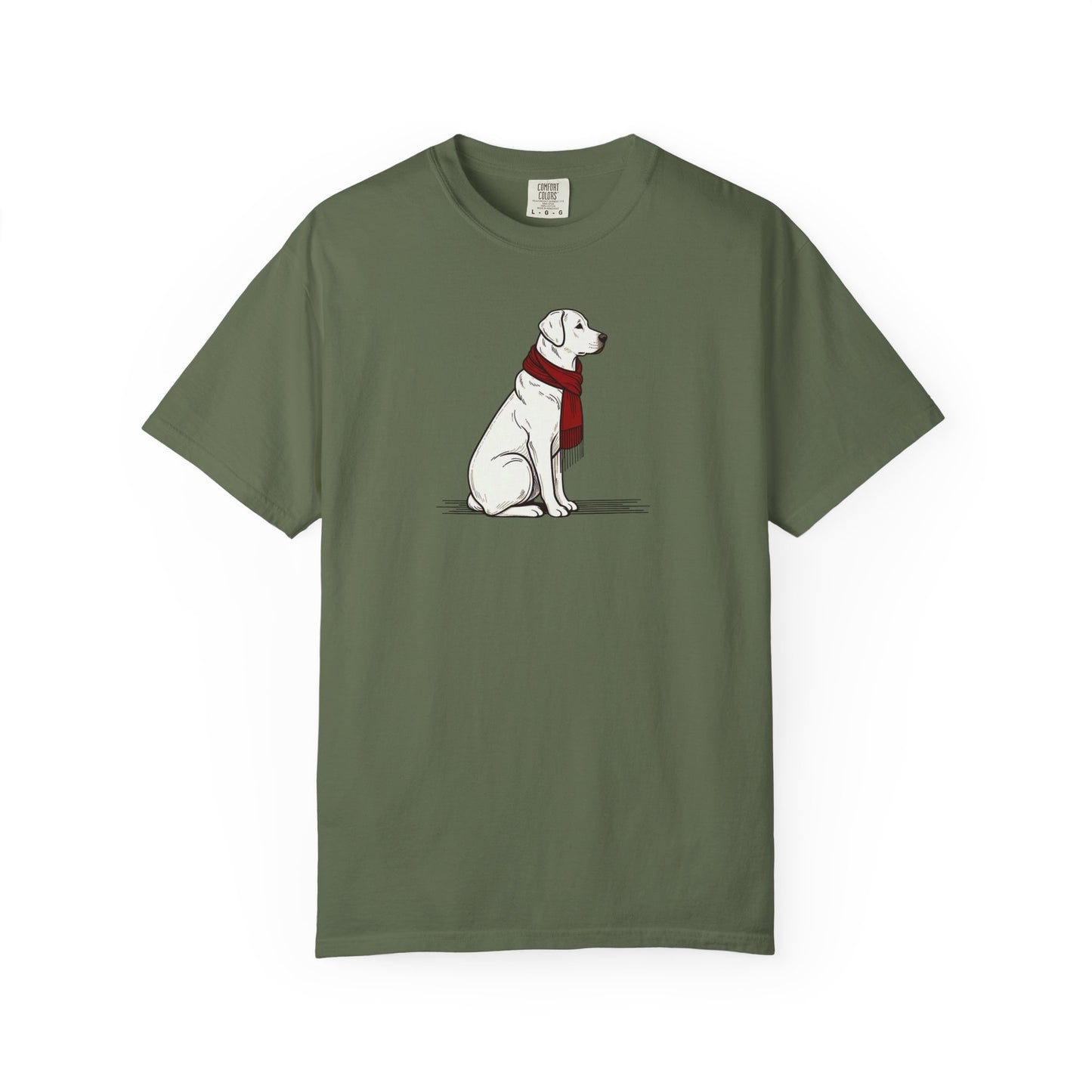 Red Scarf Dog Tee