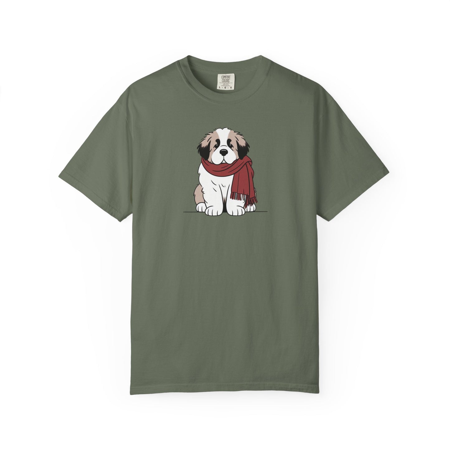 Winter Saint Bernard Comfort Colors Tee