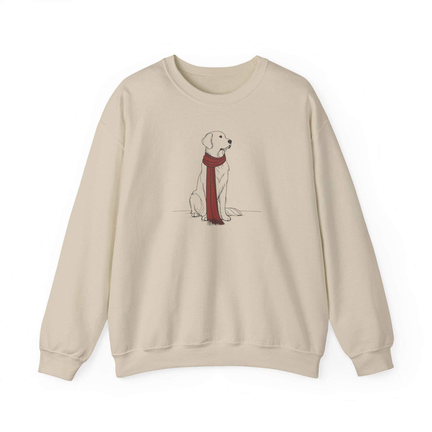 Golden Retriever Scarf Premium Sweatshirt | Cozy Den Edition