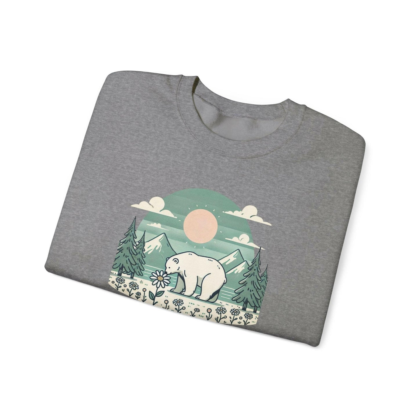 Polar Bear Sweatshirt - Nature-Inspired Unisex Crewneck