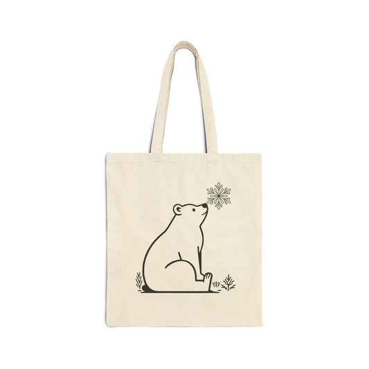 Snowflake Polar Bear Tote Bag