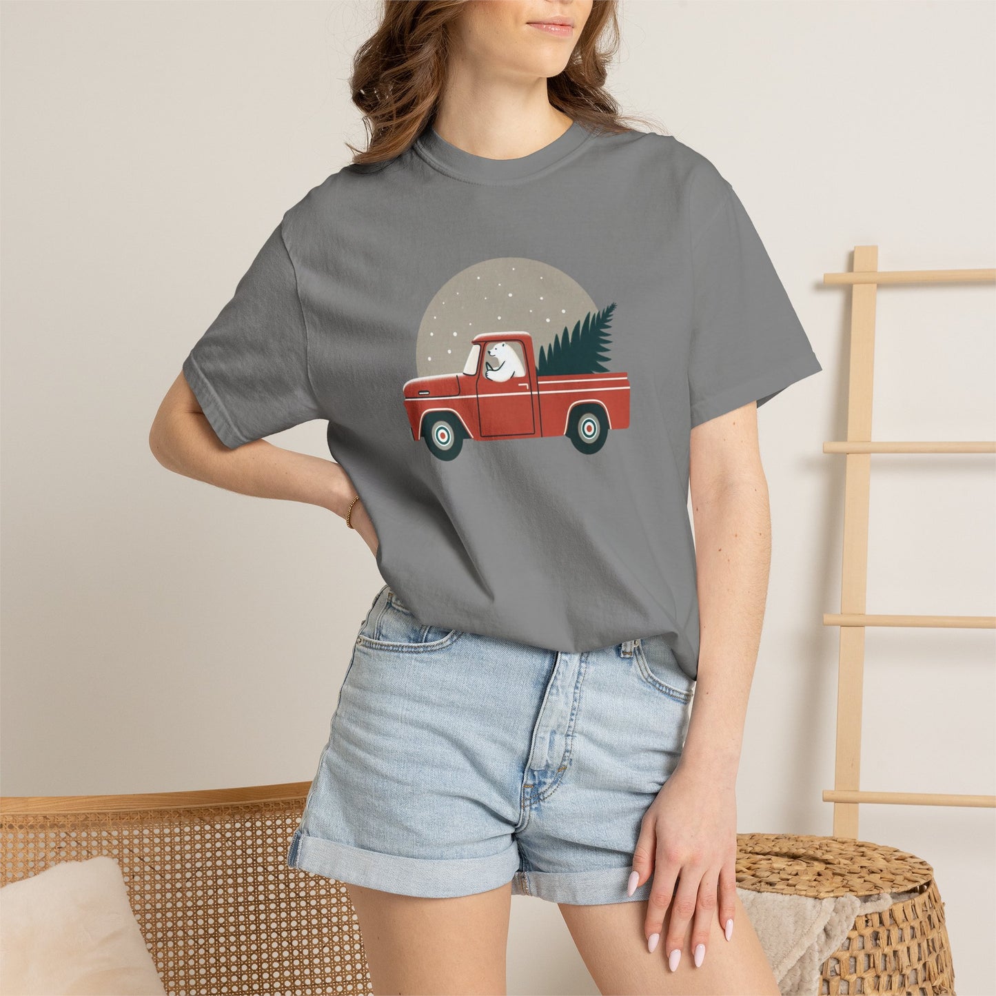Vintage Polar Bear Christmas Truck Tee
