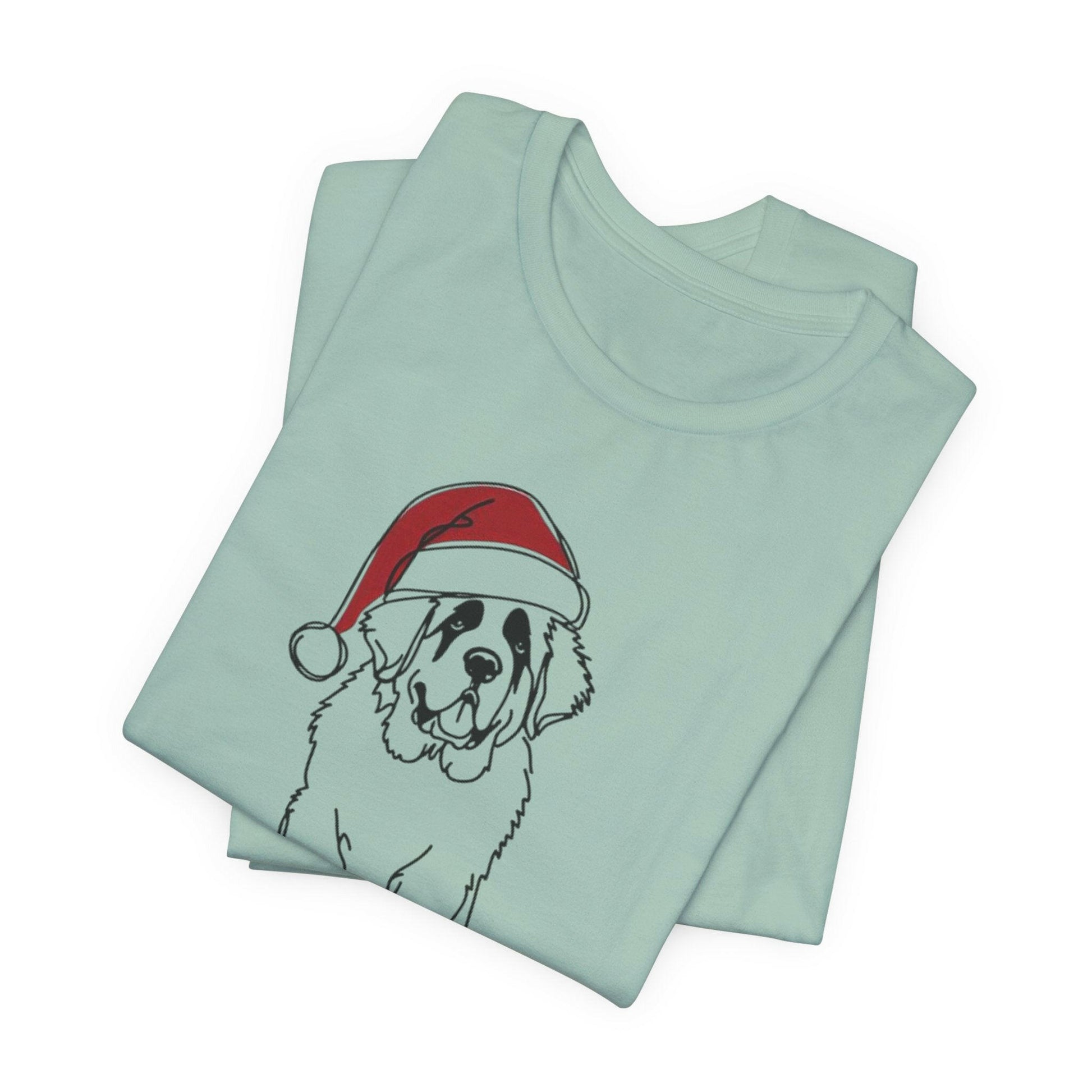 Merry Christmas Saint Bernard Dog Tee - Stompy Paws