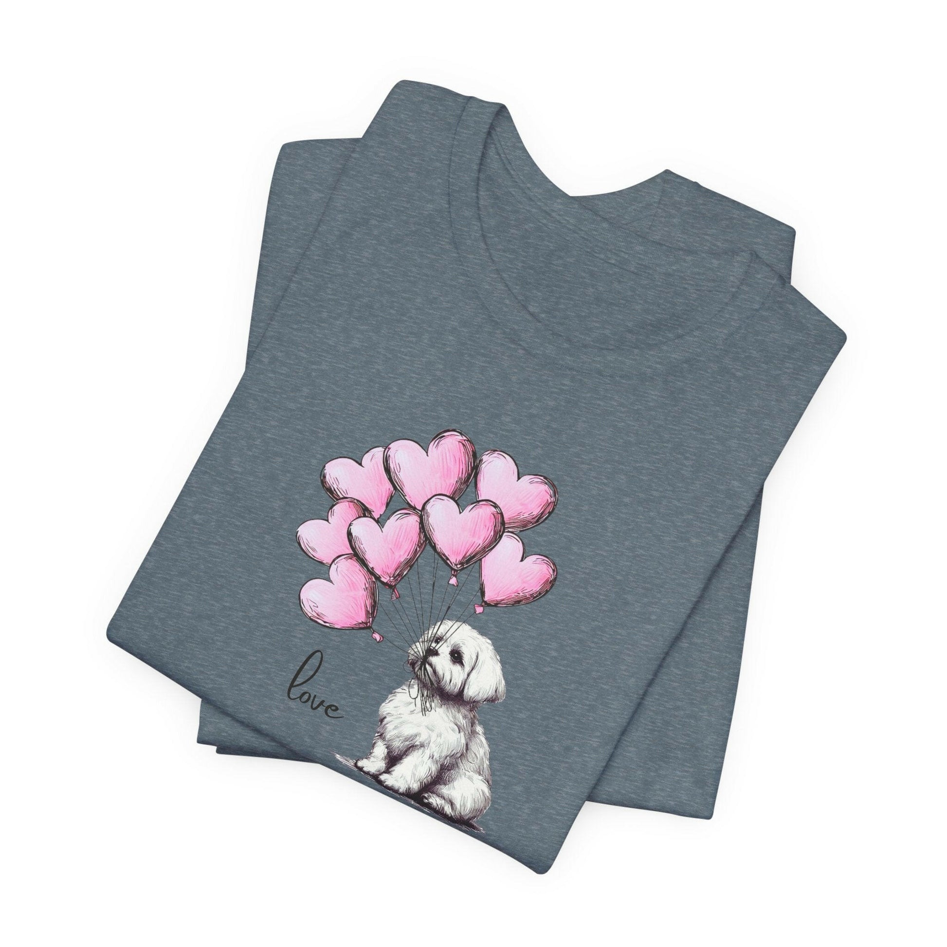 Maltese Dog Balloon Tee - Stompy Paws