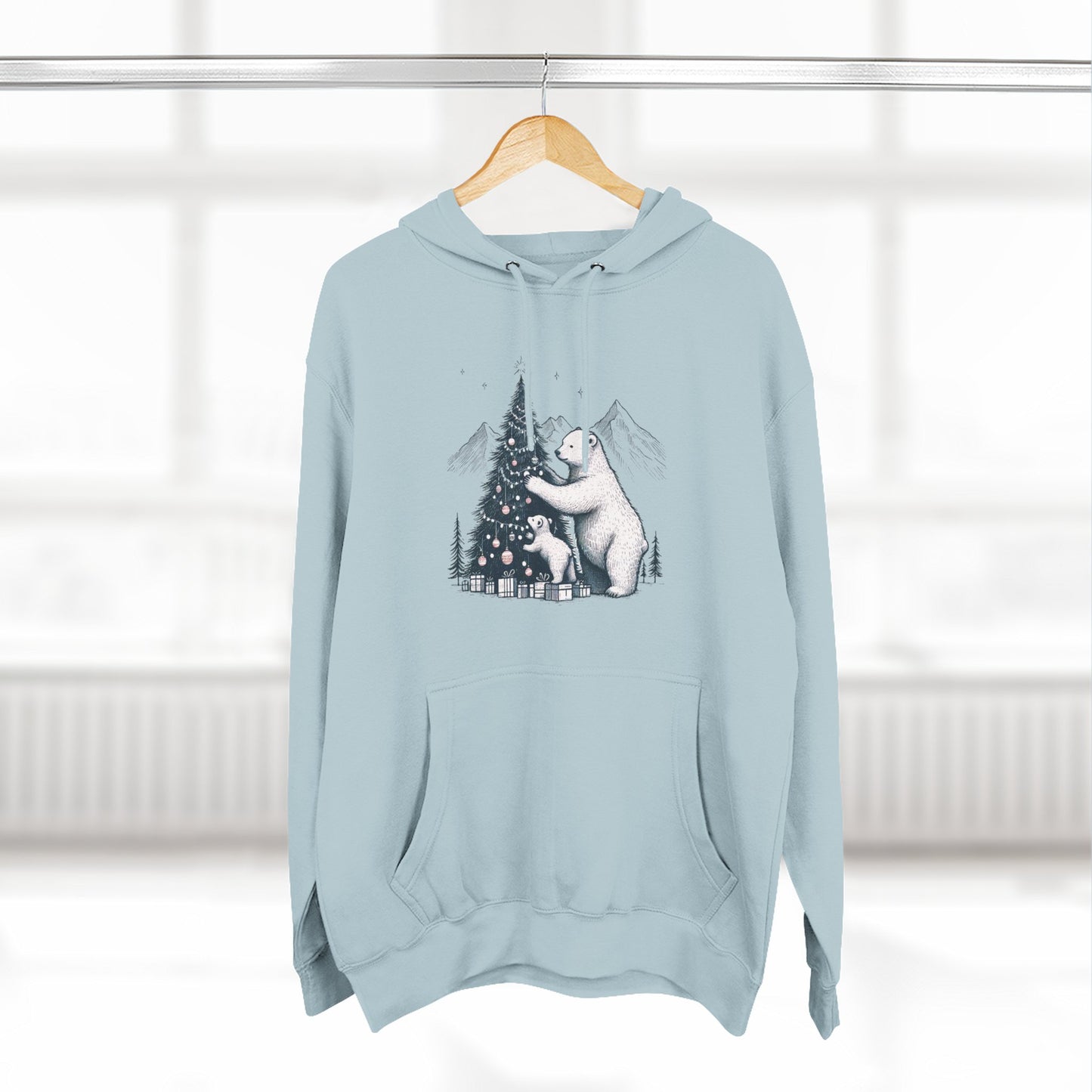 Polar Bear & Cub Holiday Hoodie
