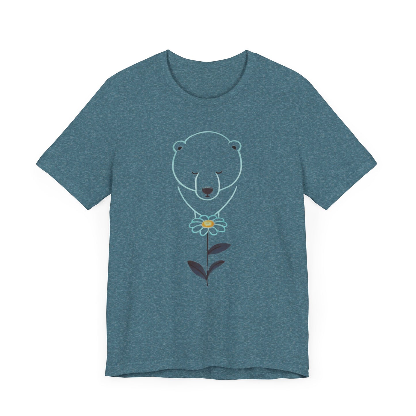 Minimalist Polar Bear & Daisy Tee