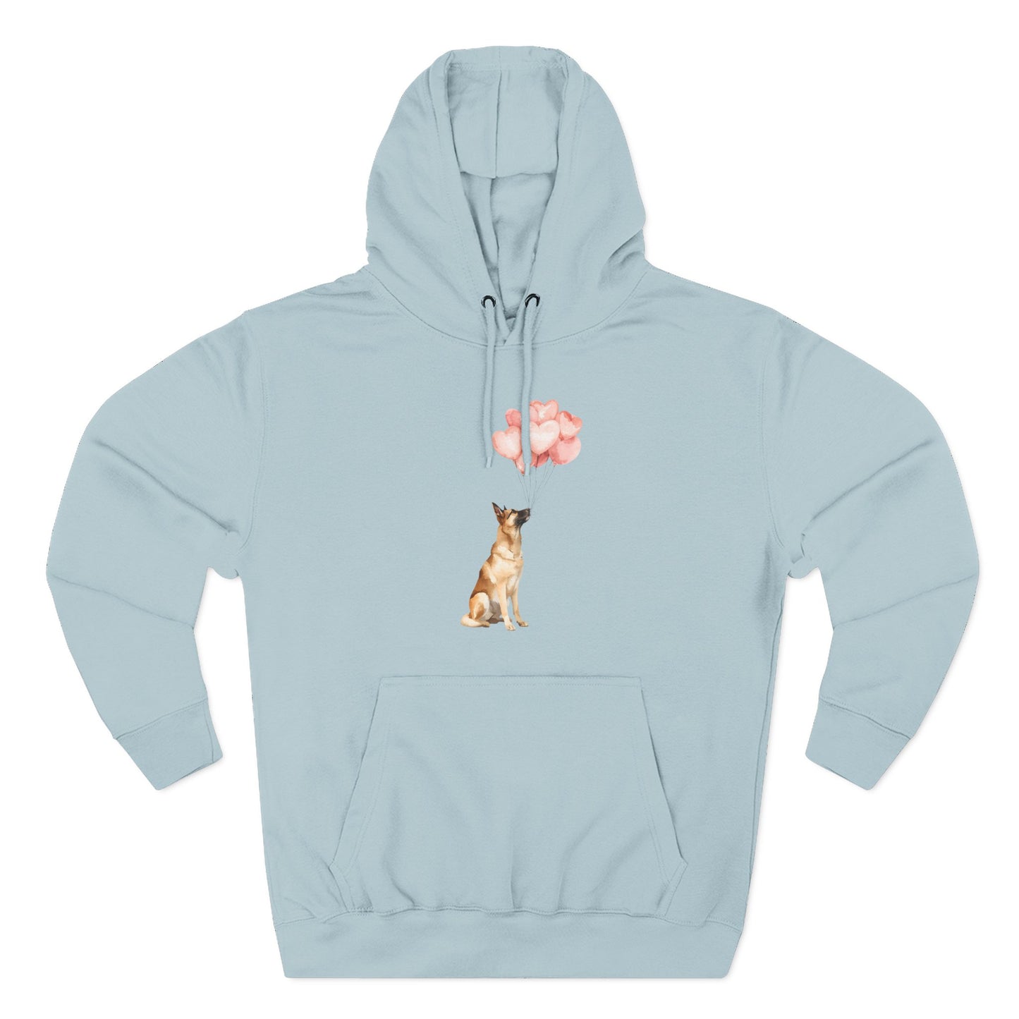 Belgian Malinois Heart Balloons Hoodie