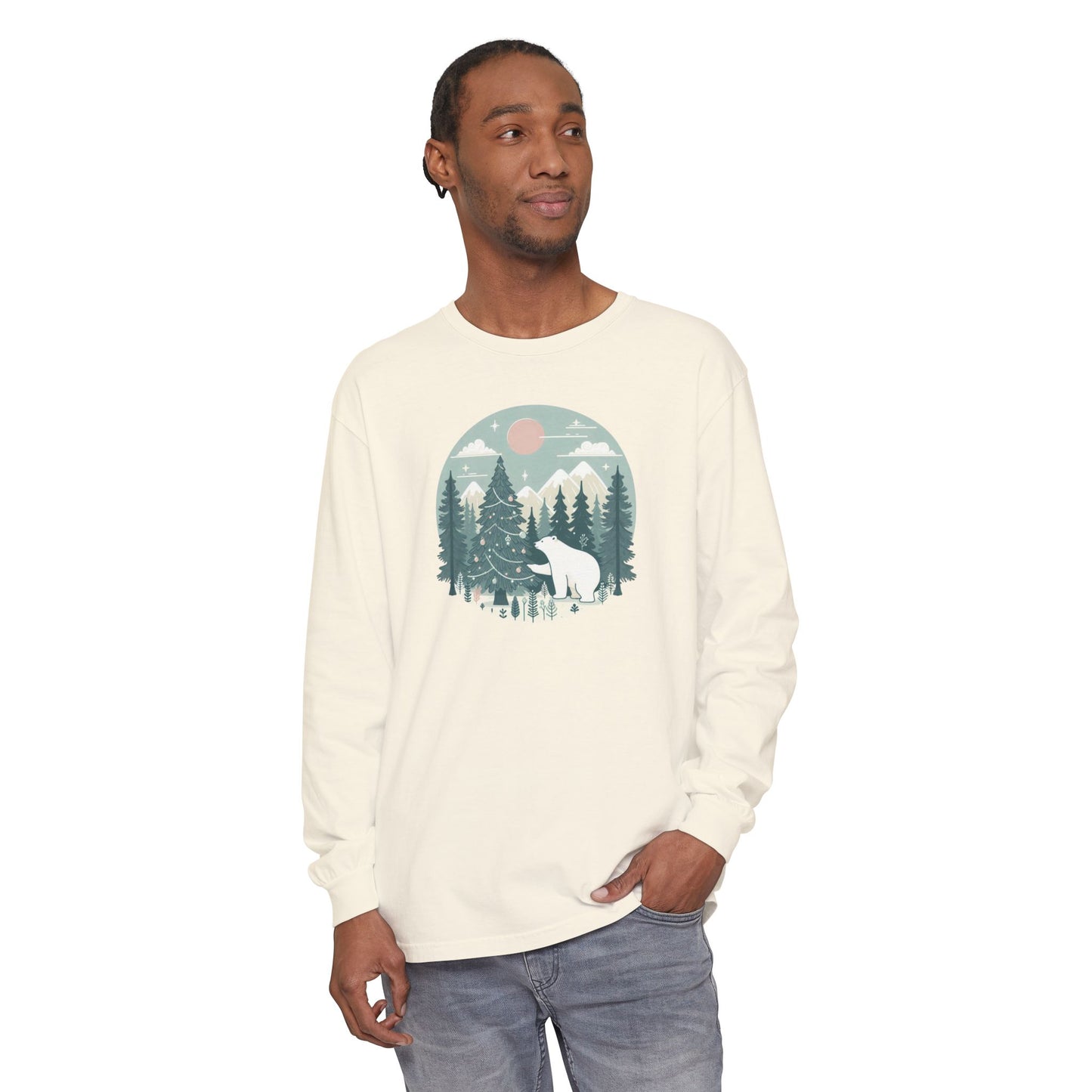 Festive Forest Polar Bear Long Sleeve | Holiday Den Edition