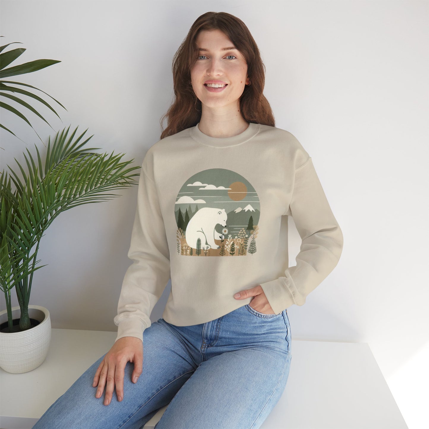 Polar Bear and Daisy Midweight Sweatshirt | Polar Den Edition