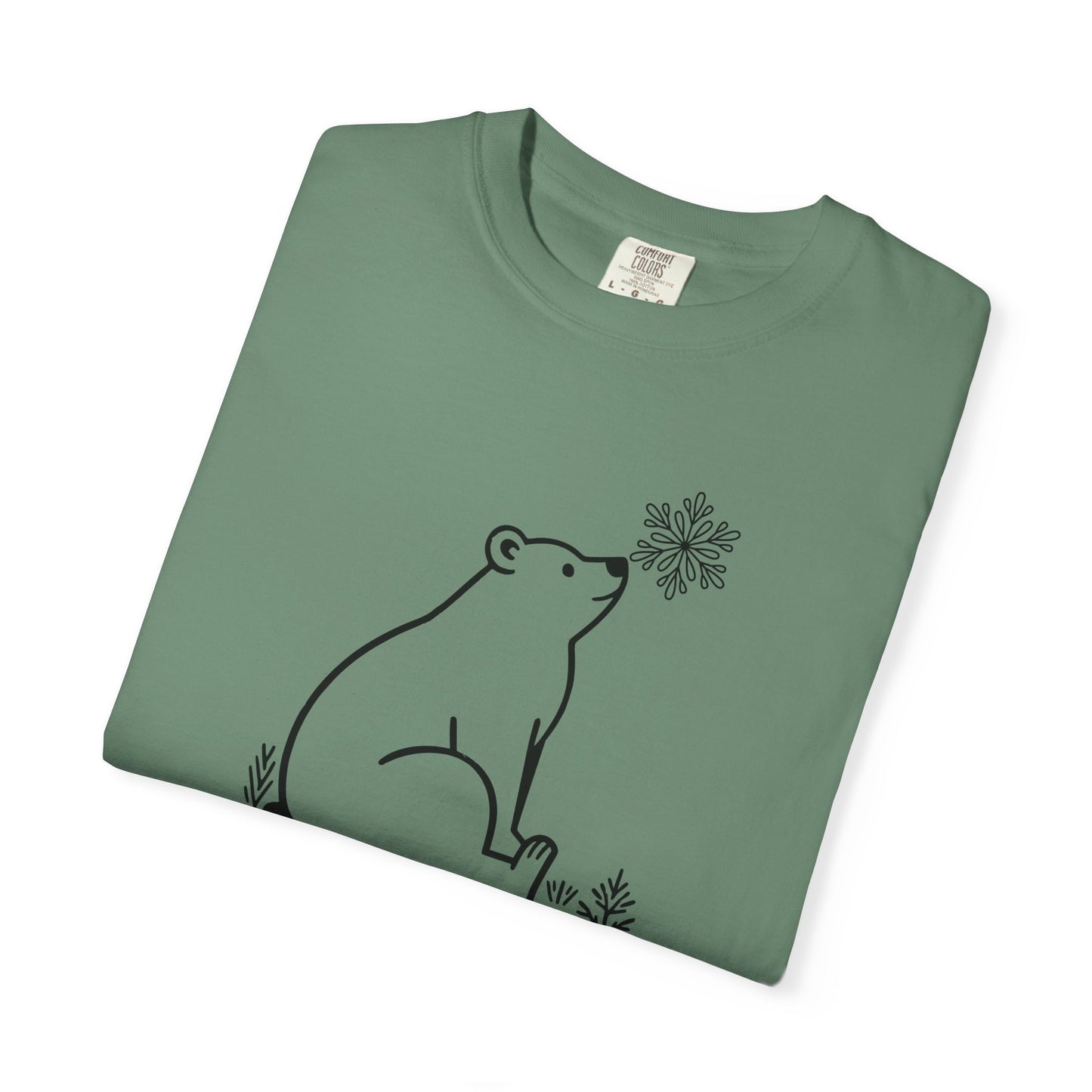 Comfort Colors Polar Bear Snowflake Tee