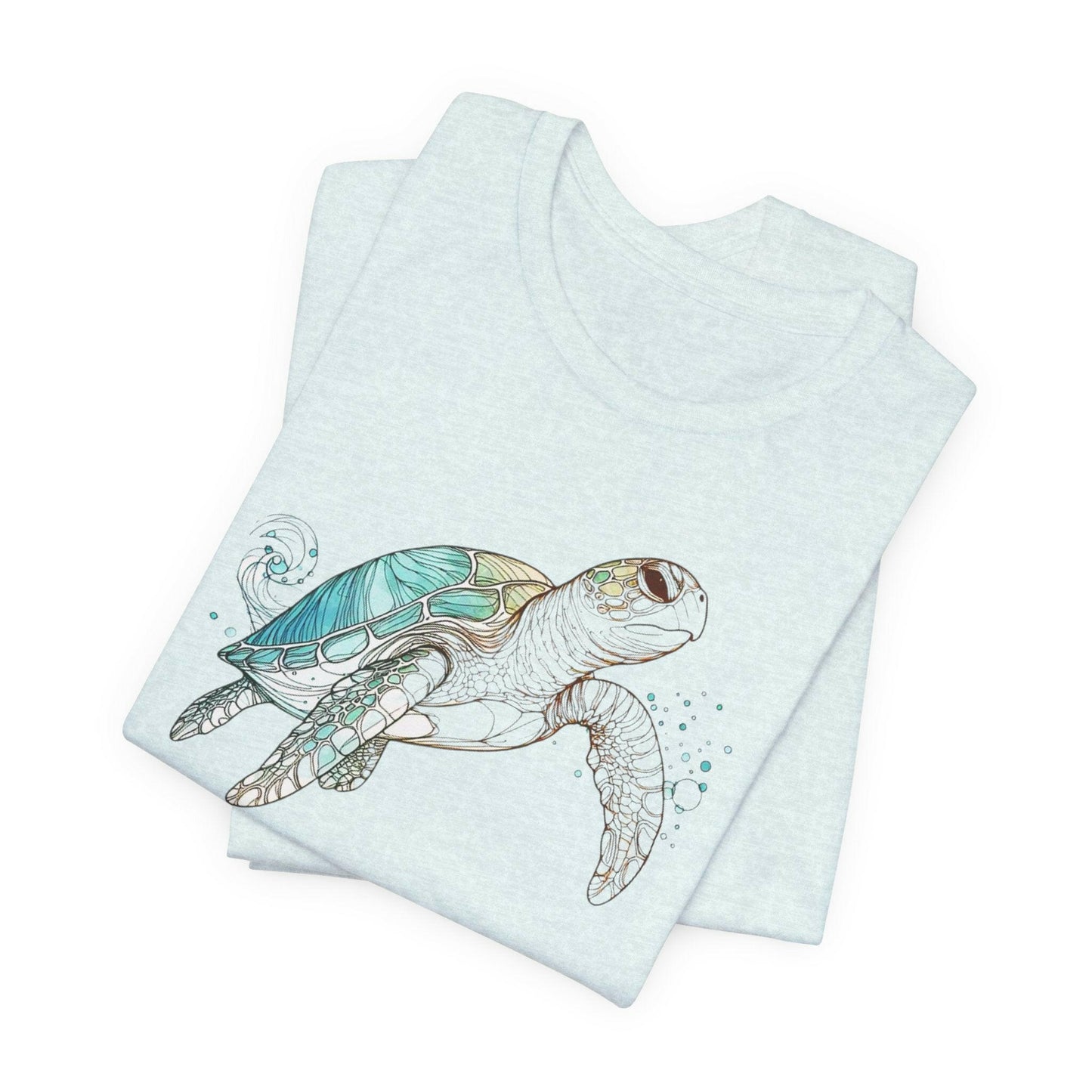 Sea Turtle Water Color Unisex Tee - Stompy Paws