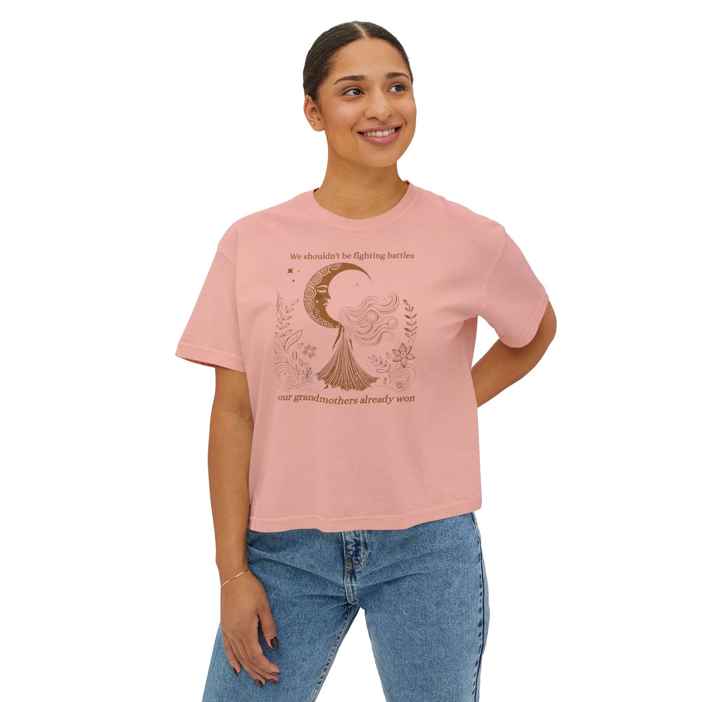 Grandmothers Battles Boxy Tee | Feminist Comfort Colors Shirt