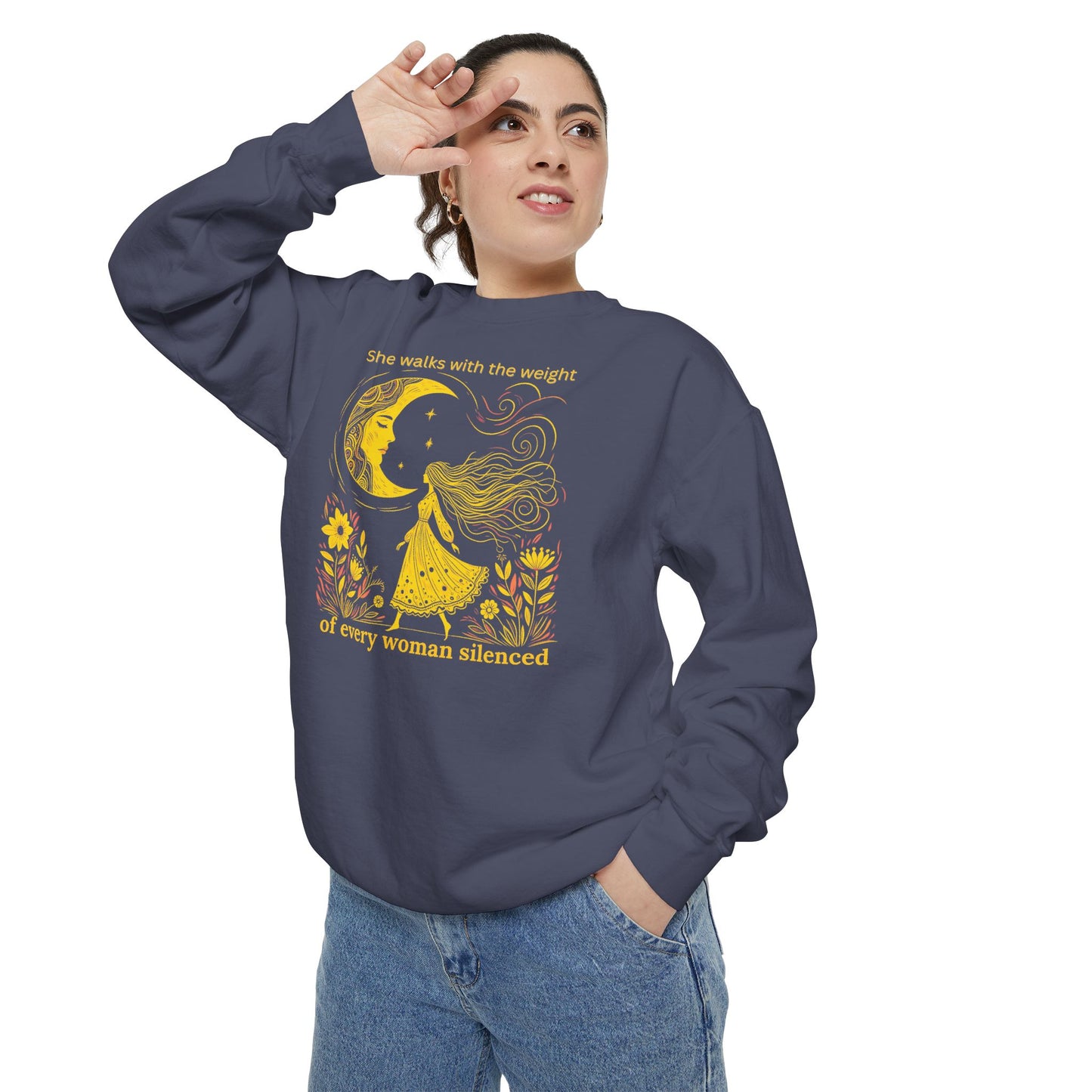 Comfort Colors She Walks With the Weight Sweatshirt