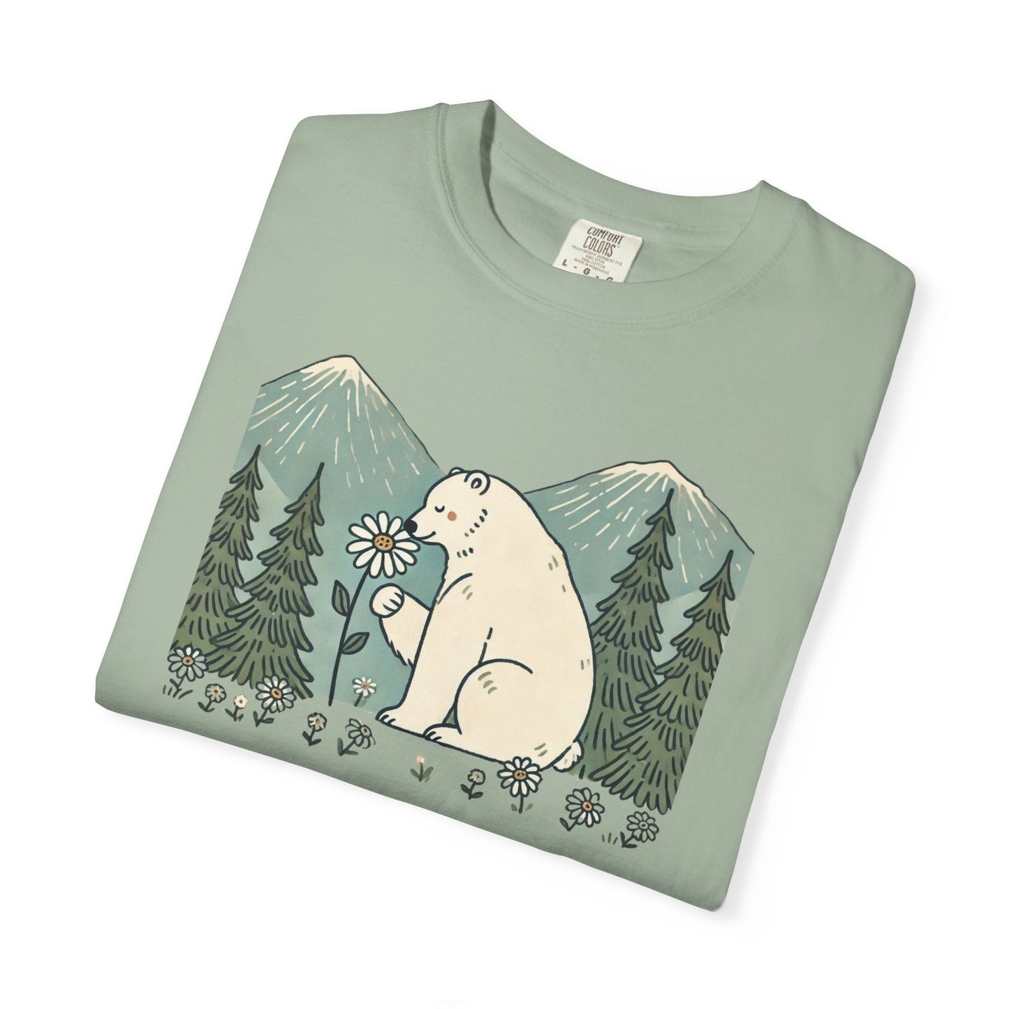 Woodland Polar Bear Comfort Colors Tee