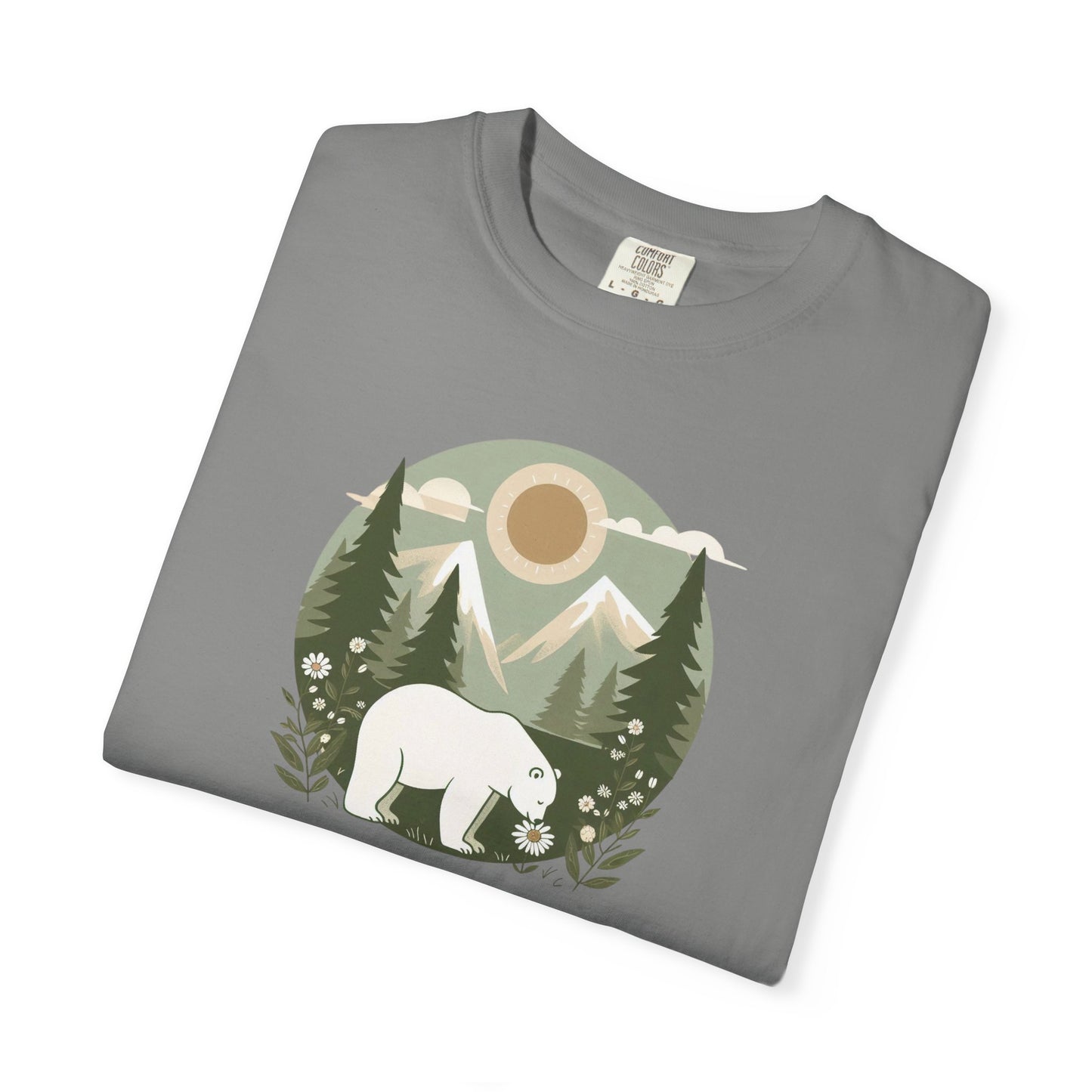Polar Bear Evergreen Comfort Colors Tee