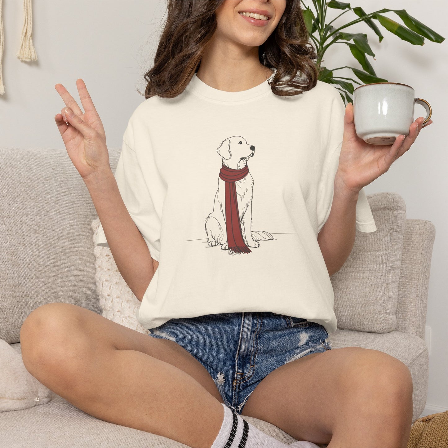 Minimalist Winter Dog Comfort Colors Tee