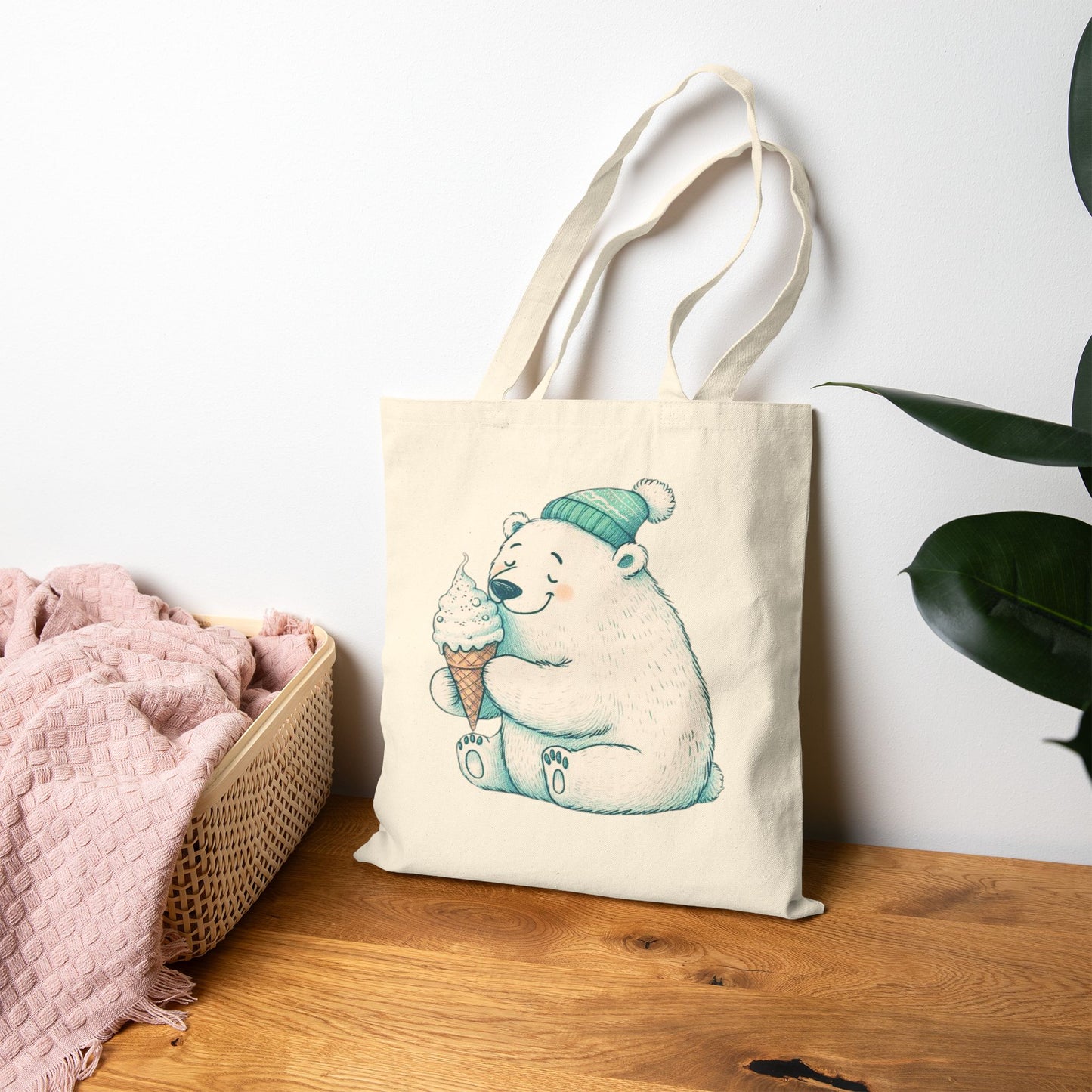 Cozy Cone Polar Bear Tote Bag