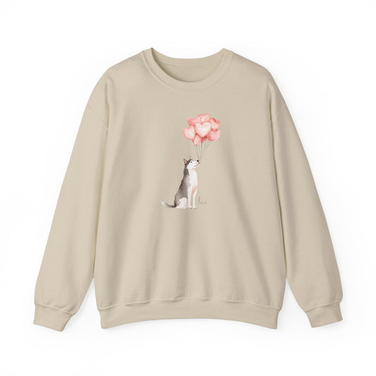 The Infinite Affection Husky Watercolor Art Sweatshirt | Storybook Den