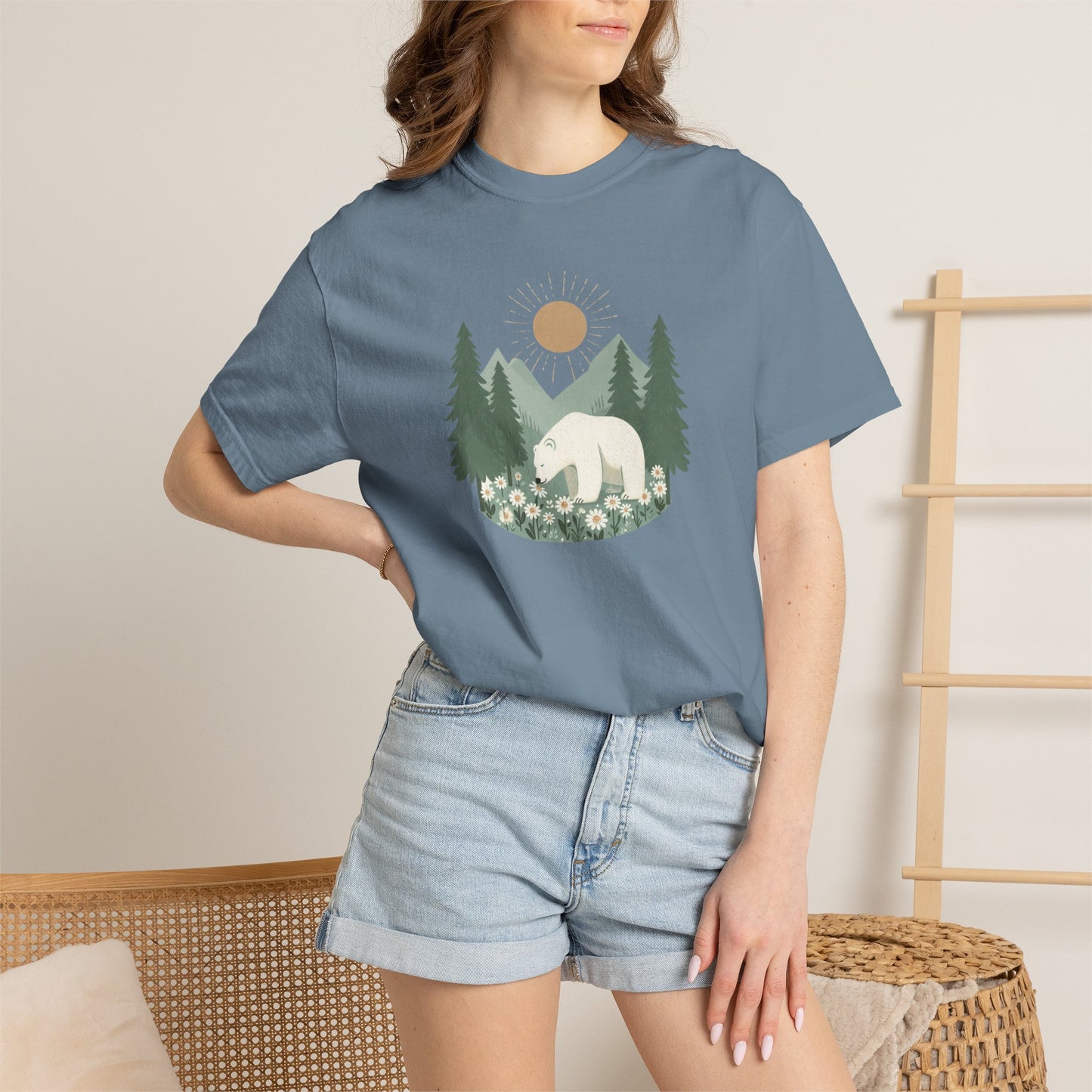 Sunlit Forest Polar Bear Tee
