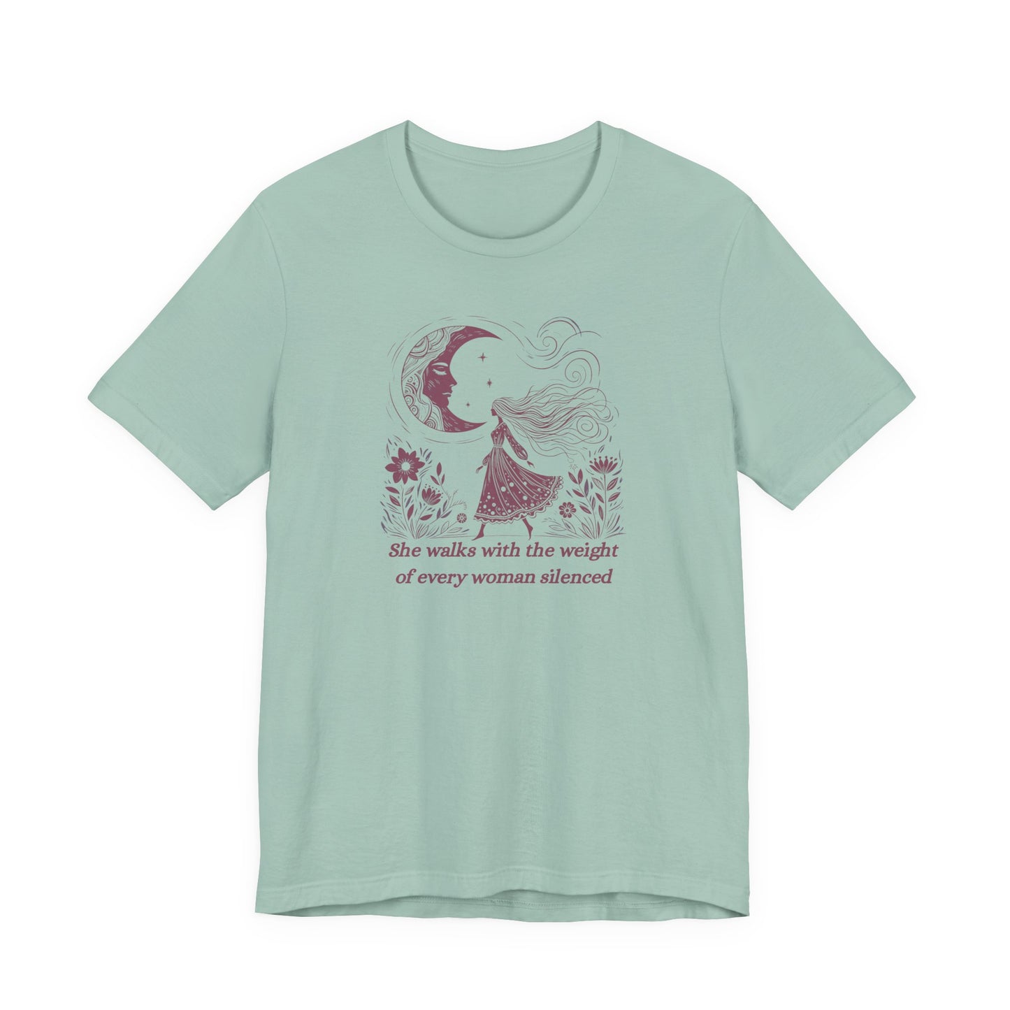 She Walks With the Weight Feminist T-Shirt | Witchlight Collection