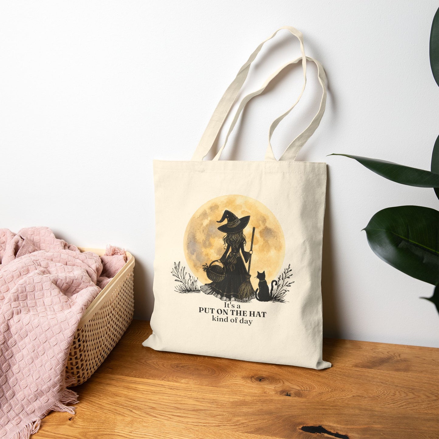 It's a PUT ON THE HAT Kind of Day Double-Sided Canvas Tote Bag