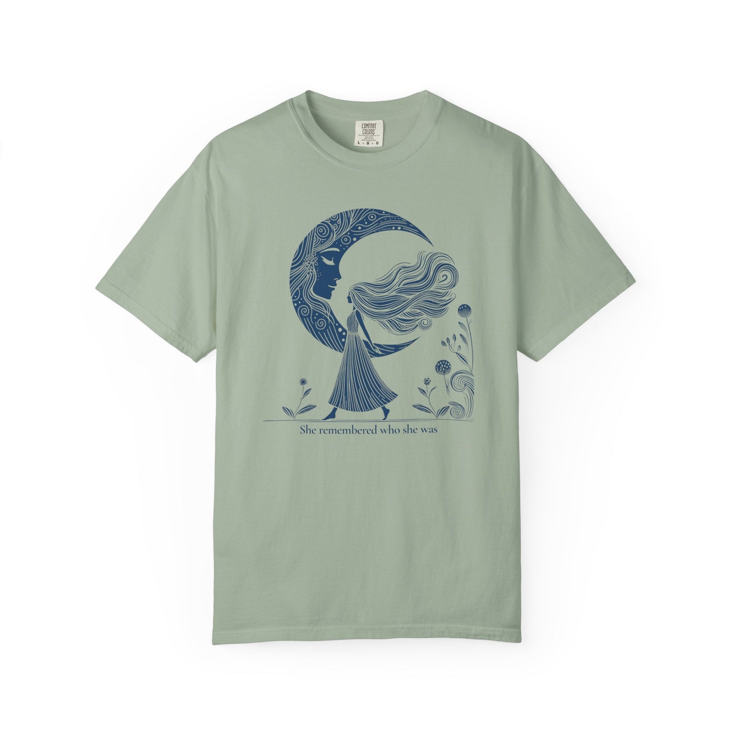 Moon Goddess "She Remembered Who She Was" Comfort Colors T-Shirt