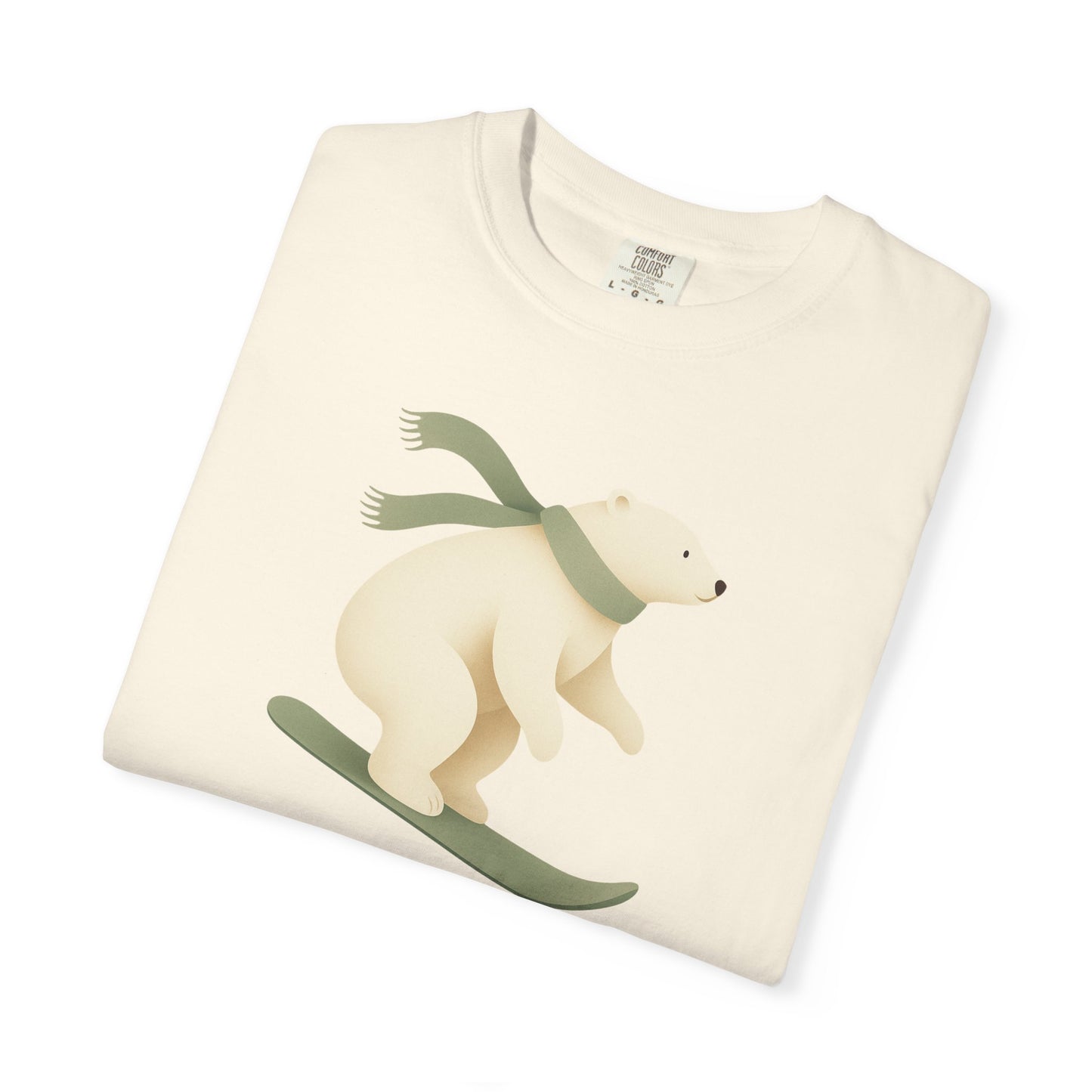 Comfort Colors Polar Bear Snowboard Tee