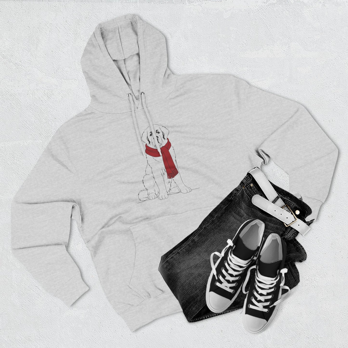 Great Pyrenees Winter Scarf Hoodie