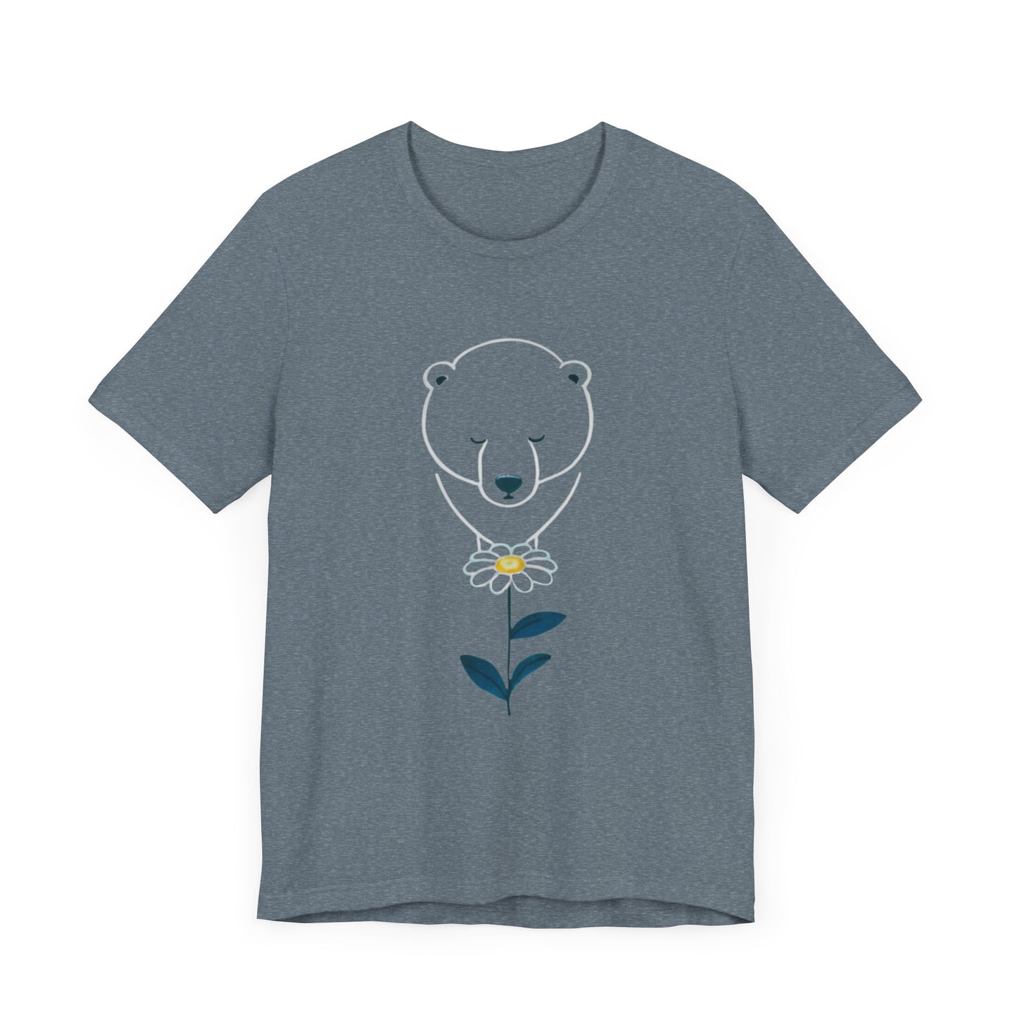 Minimalist Polar Bear & Daisy Tee