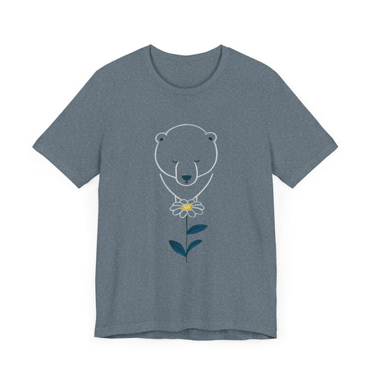 Minimalist Polar Bear & Daisy Tee