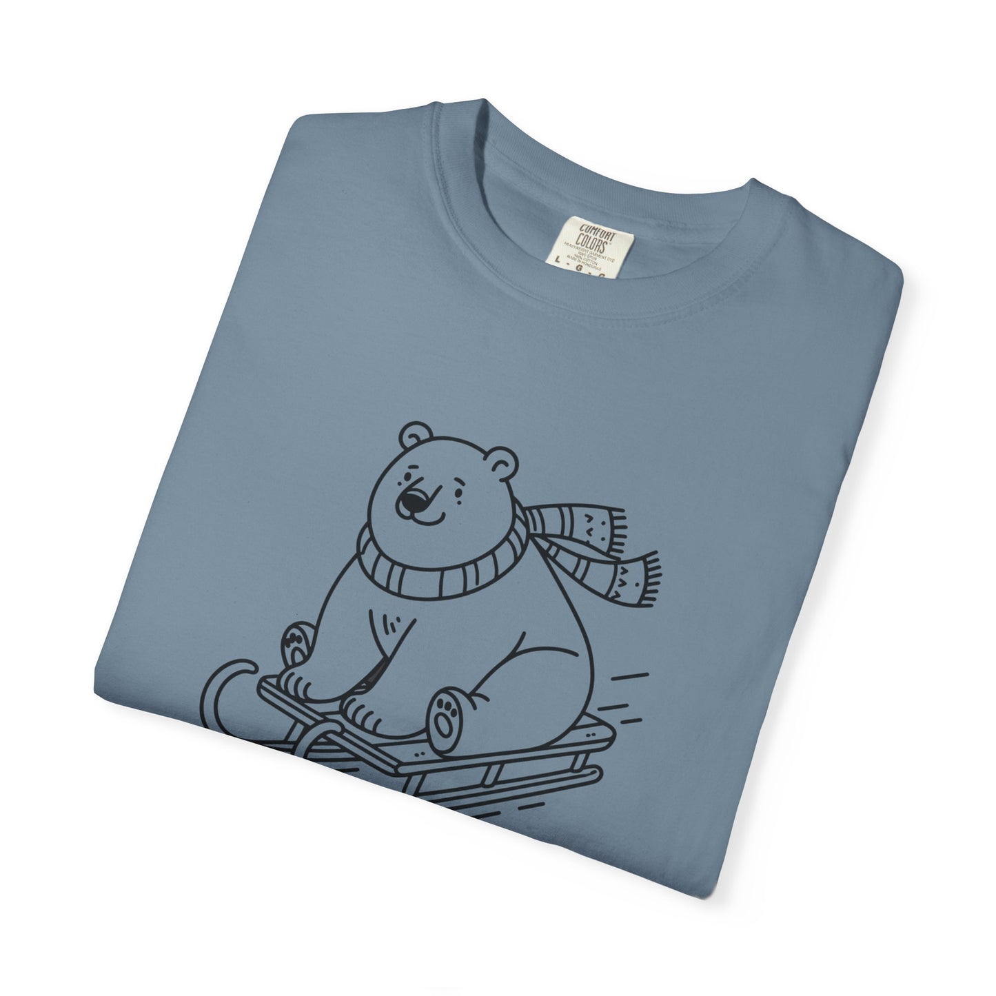 Polar Bear Sledding Comfort Colors Tee