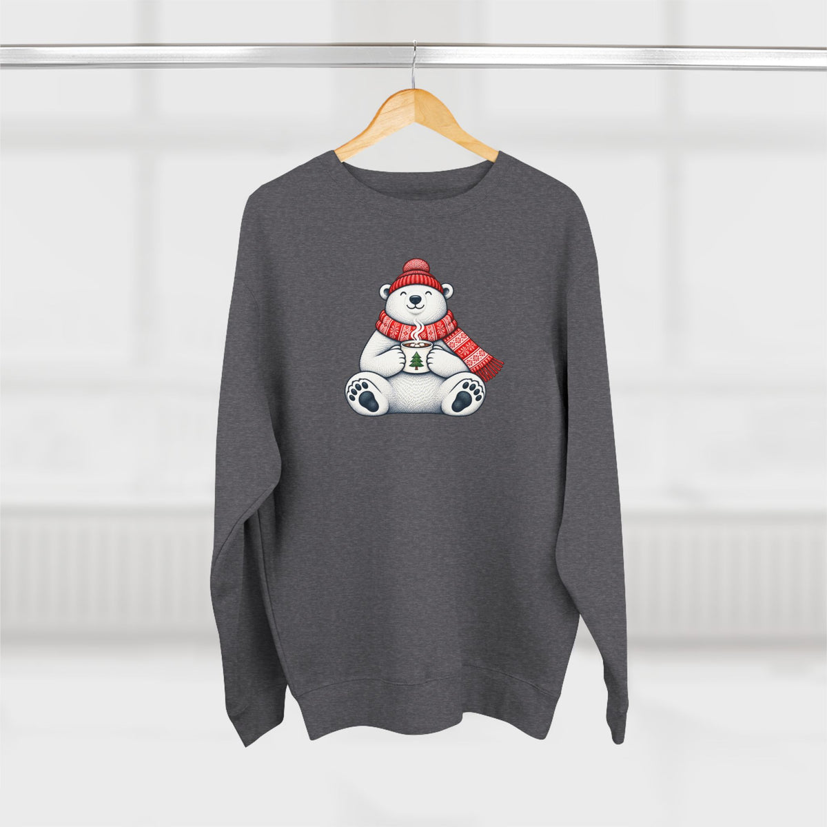 Cozy Cocoa Polar Bear Christmas Crewneck Sweatshirt